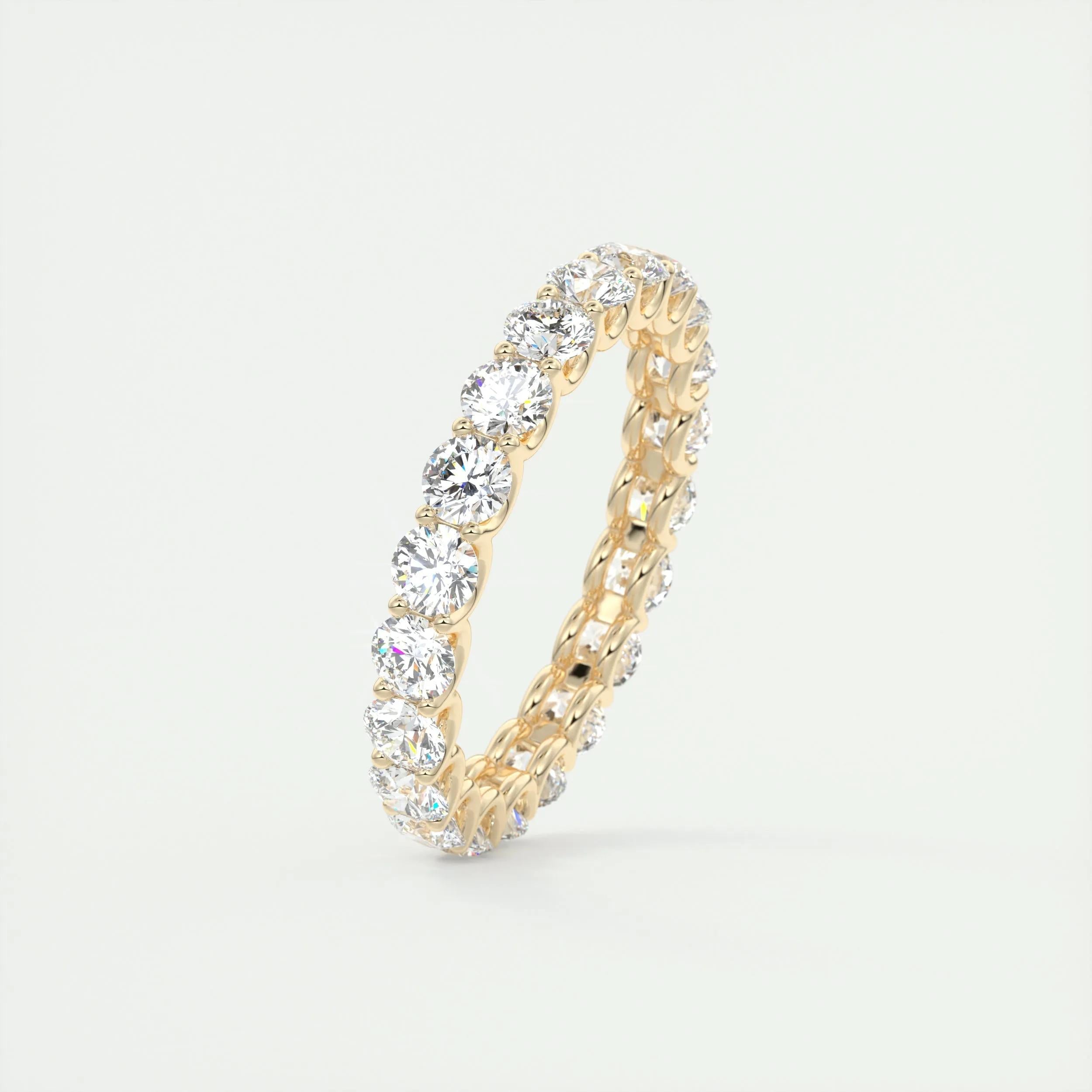 2.1 TCW Round CVD Diamond Full Eternity Wedding Band - Camila Brown