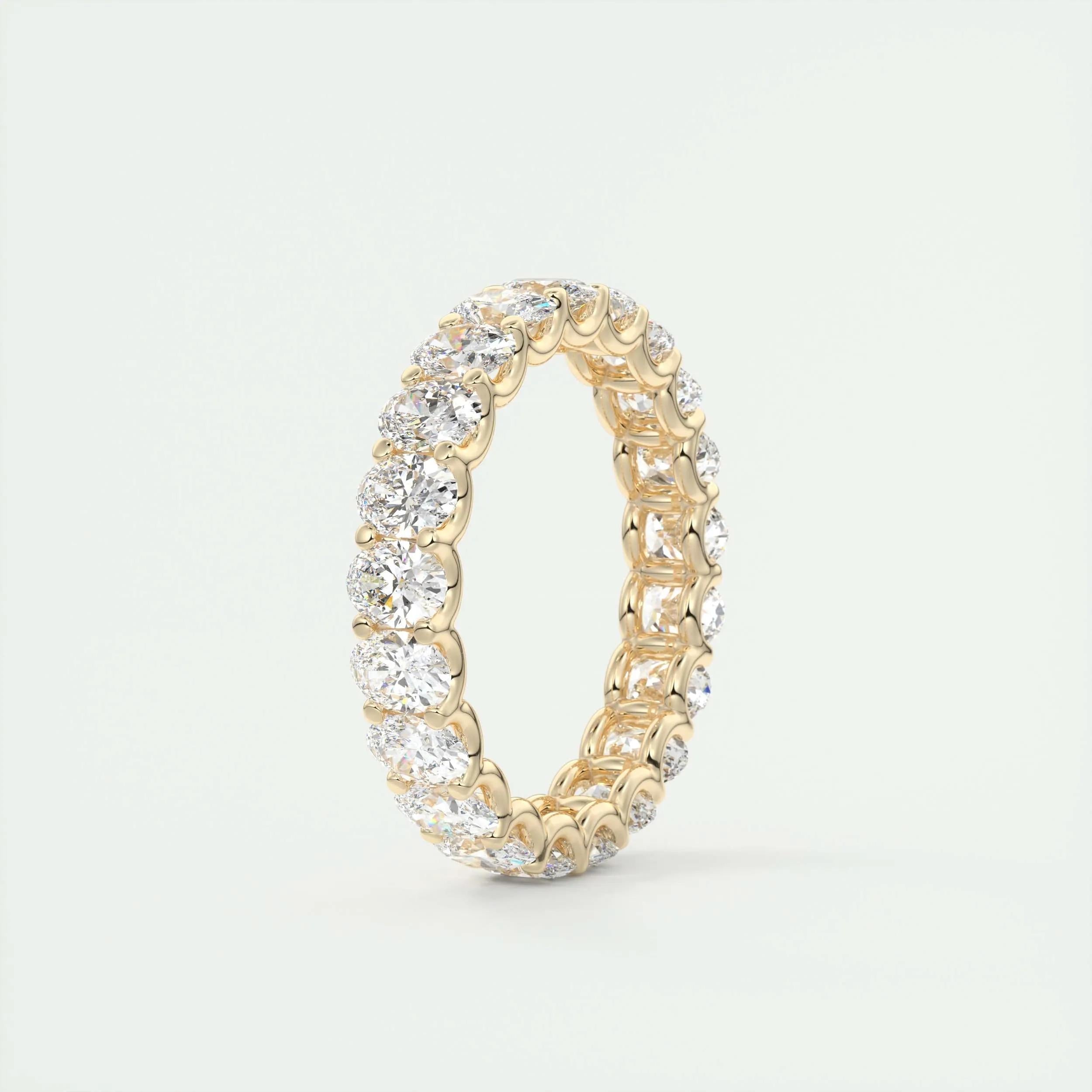 3.15 TCW Oval CVD Diamond Full Eternity Wedding Band - Camila Brown
