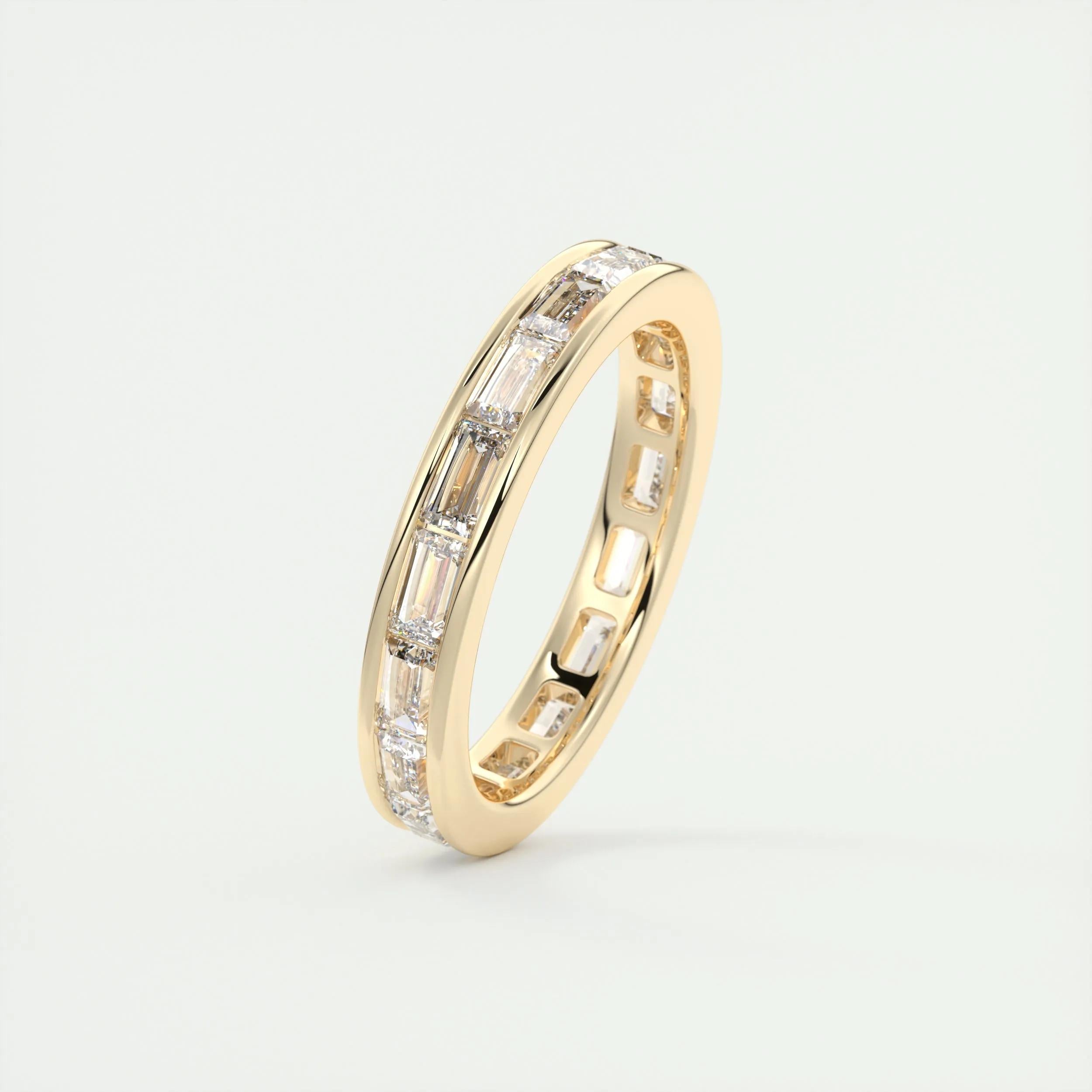 1.87 TCW Baguette CVD Diamond Chhanle Setting Wedding Band - Camila Brown