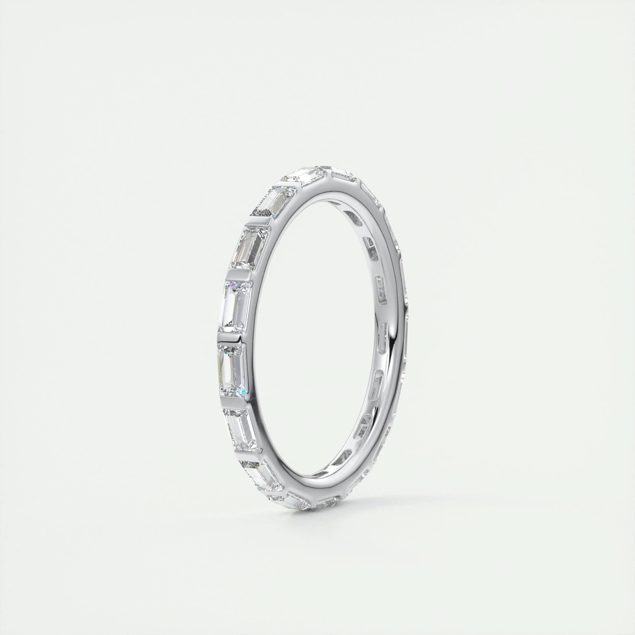 1.02 TCW Baguette CVD Diamond Bar Wedding Band - Camila Brown