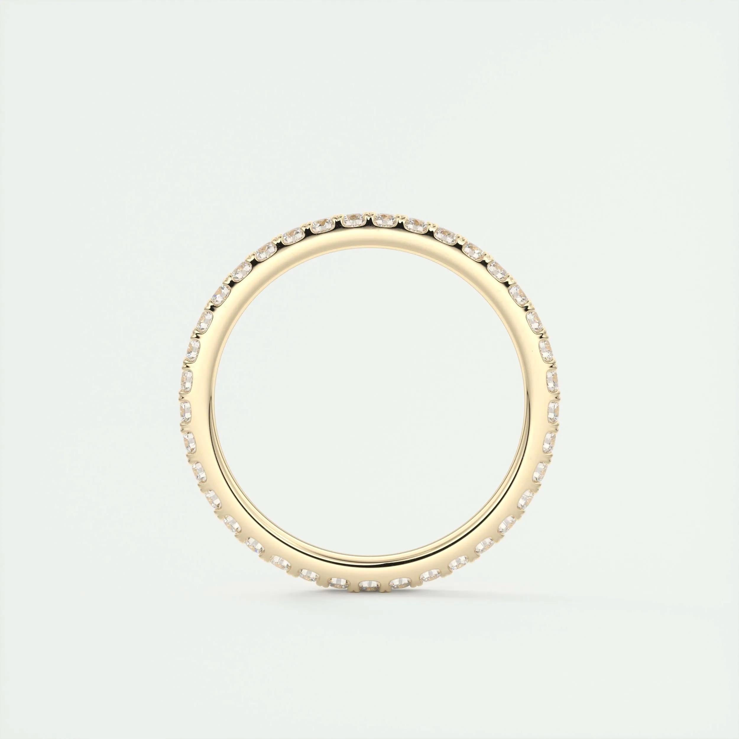 0.74 TCW Round CVD Diamond Full Eternity Wedding Band - Camila Brown