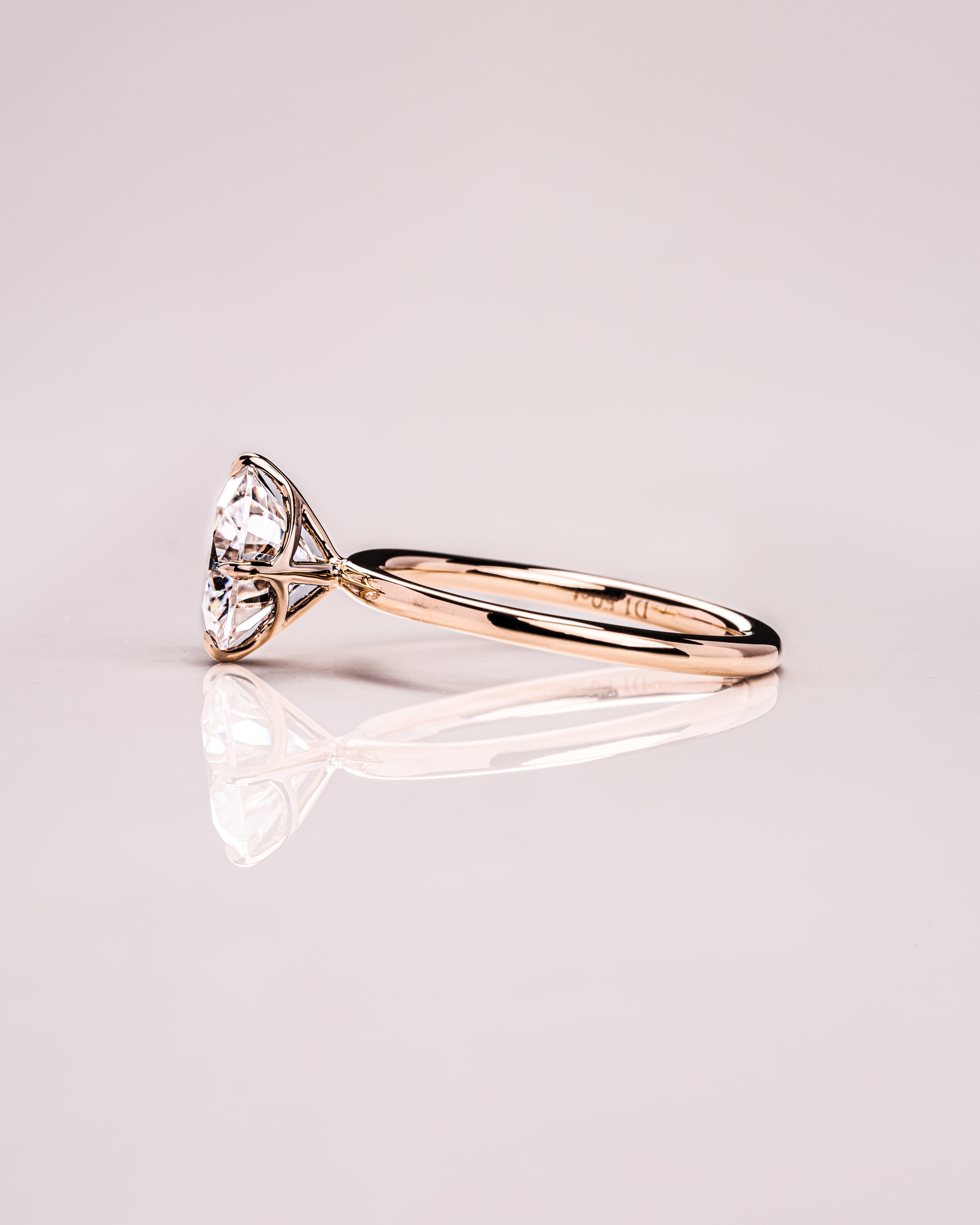 1.35 CT Round F/VS1 CVD Diamond Solitaire Engagement Ring - Camila Brown