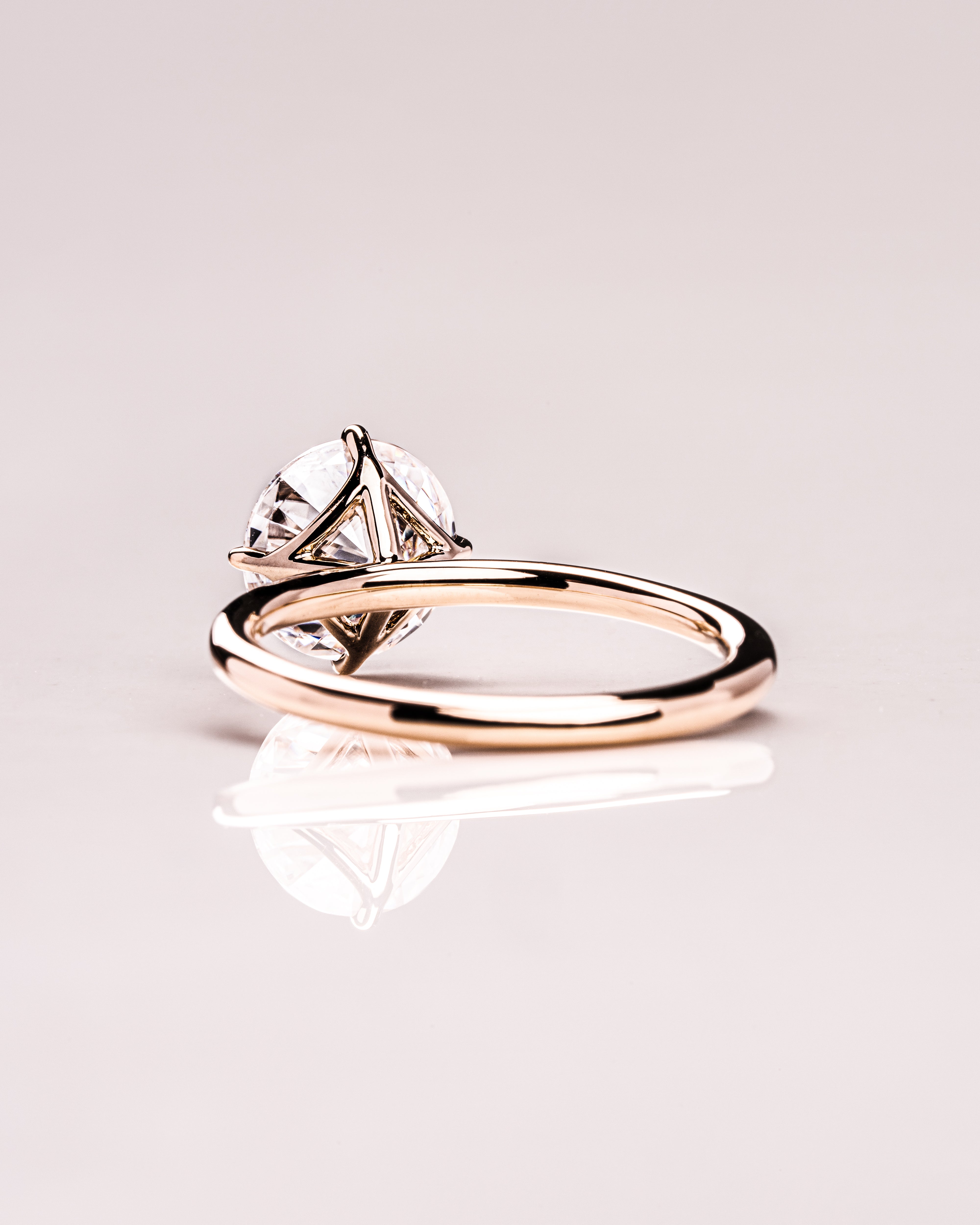 1.35 CT Round F/VS1 CVD Diamond Solitaire Engagement Ring - Camila Brown