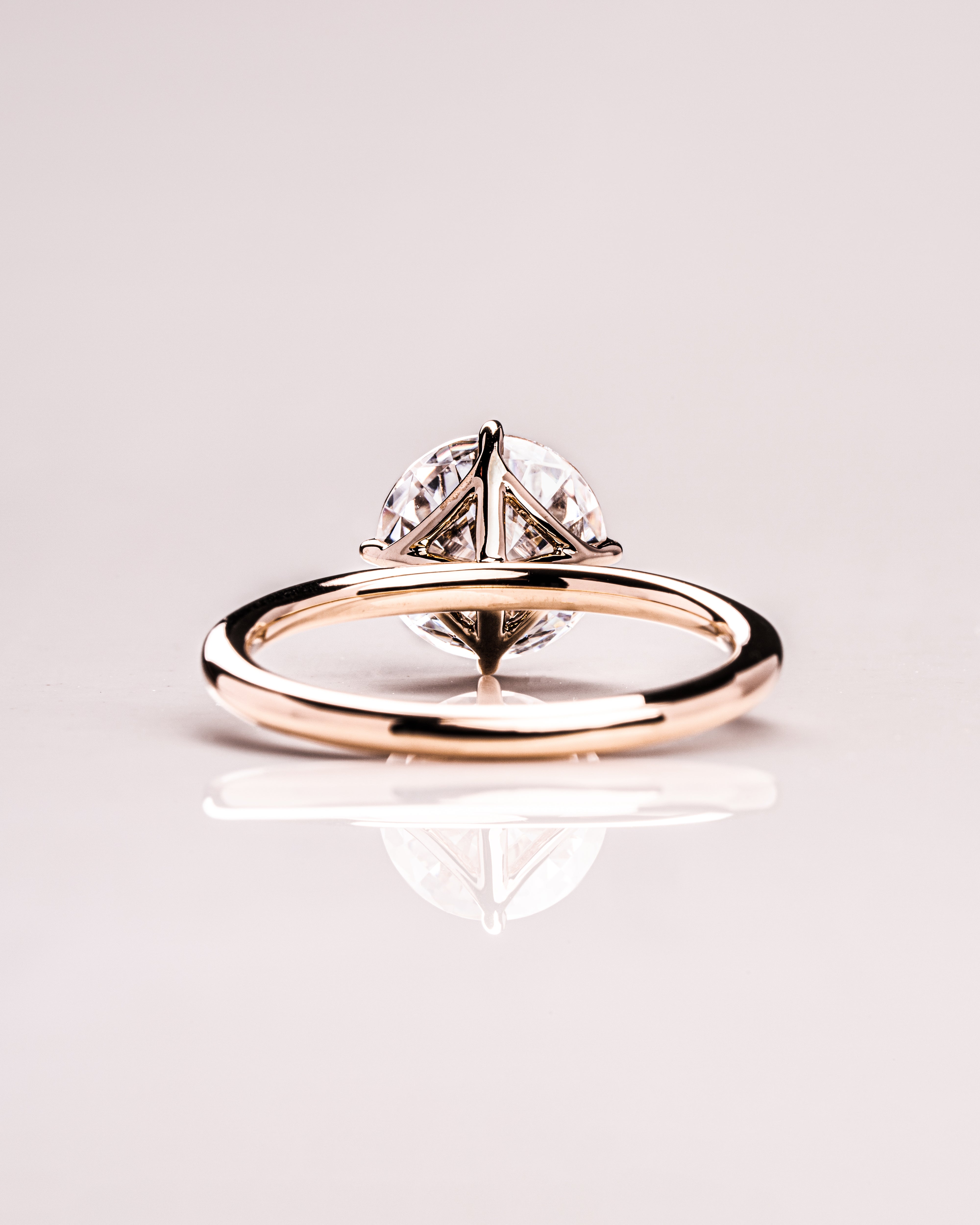 1.35 CT Round F/VS1 CVD Diamond Solitaire Engagement Ring - Camila Brown