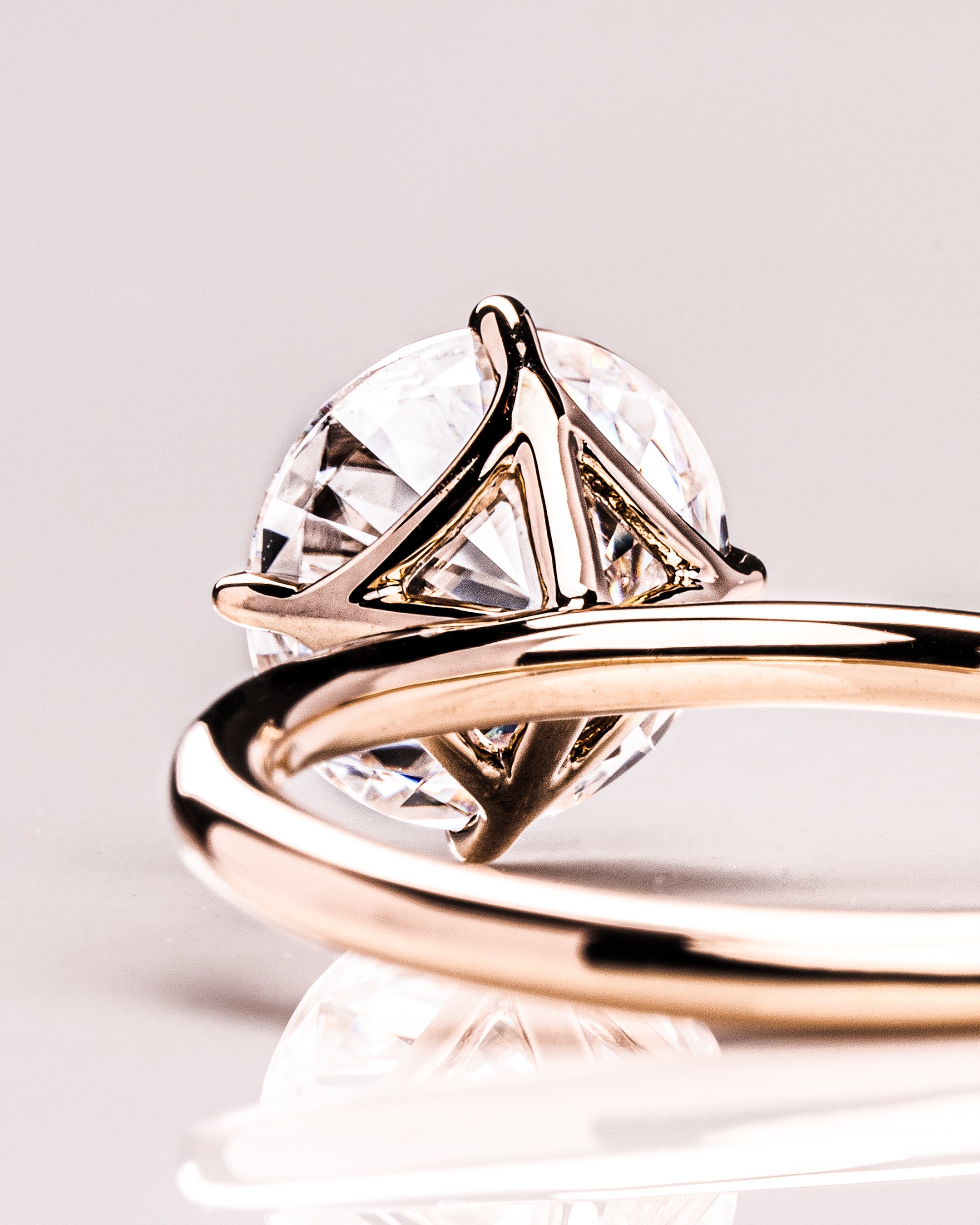 1.35 CT Round F/VS1 CVD Diamond Solitaire Engagement Ring - Camila Brown