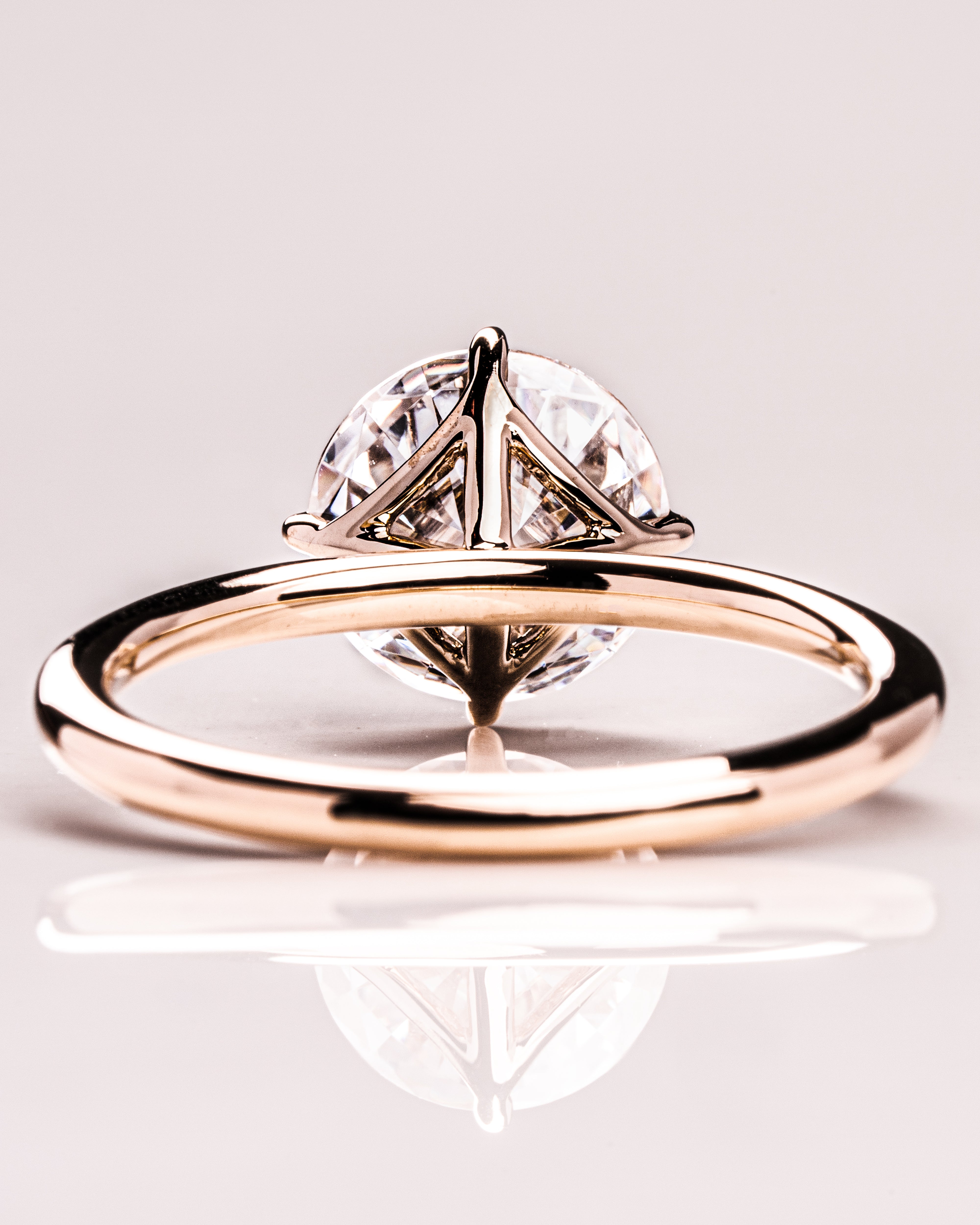 1.35 CT Round F/VS1 CVD Diamond Solitaire Engagement Ring - Camila Brown