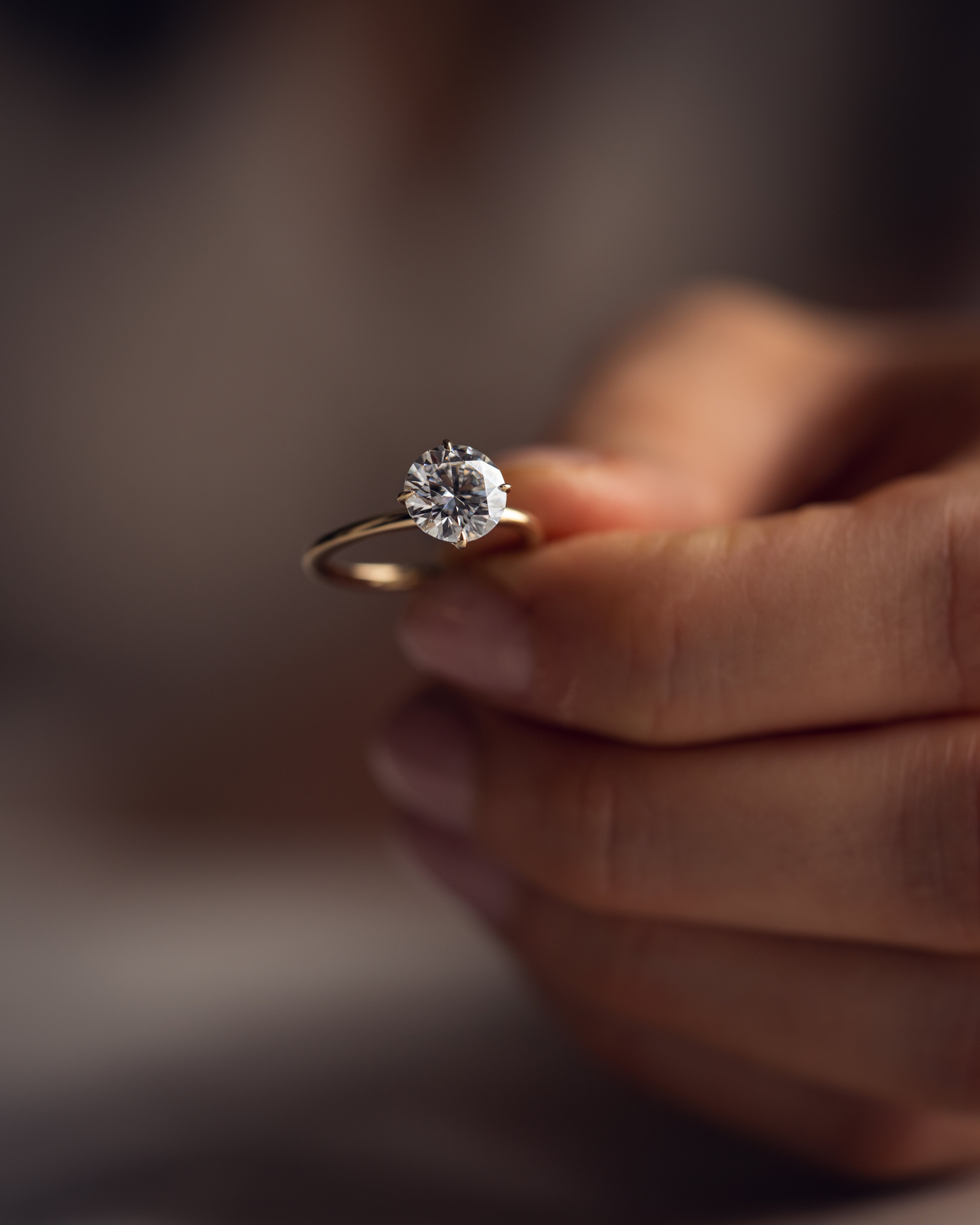 1.35 CT Round F/VS1 CVD Diamond Solitaire Engagement Ring - Camila Brown