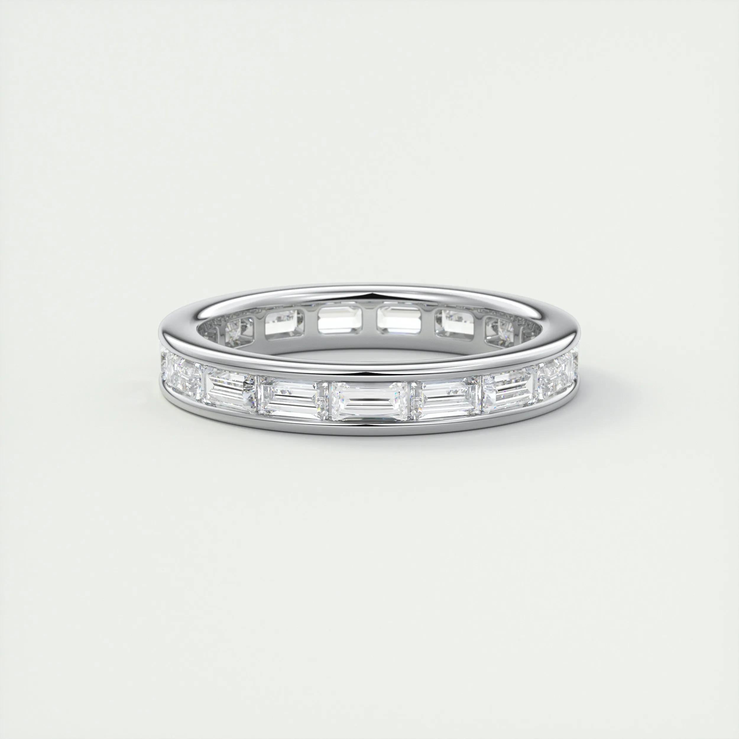 1.87 TCW Baguette CVD Diamond Chhanle Setting Wedding Band - Camila Brown