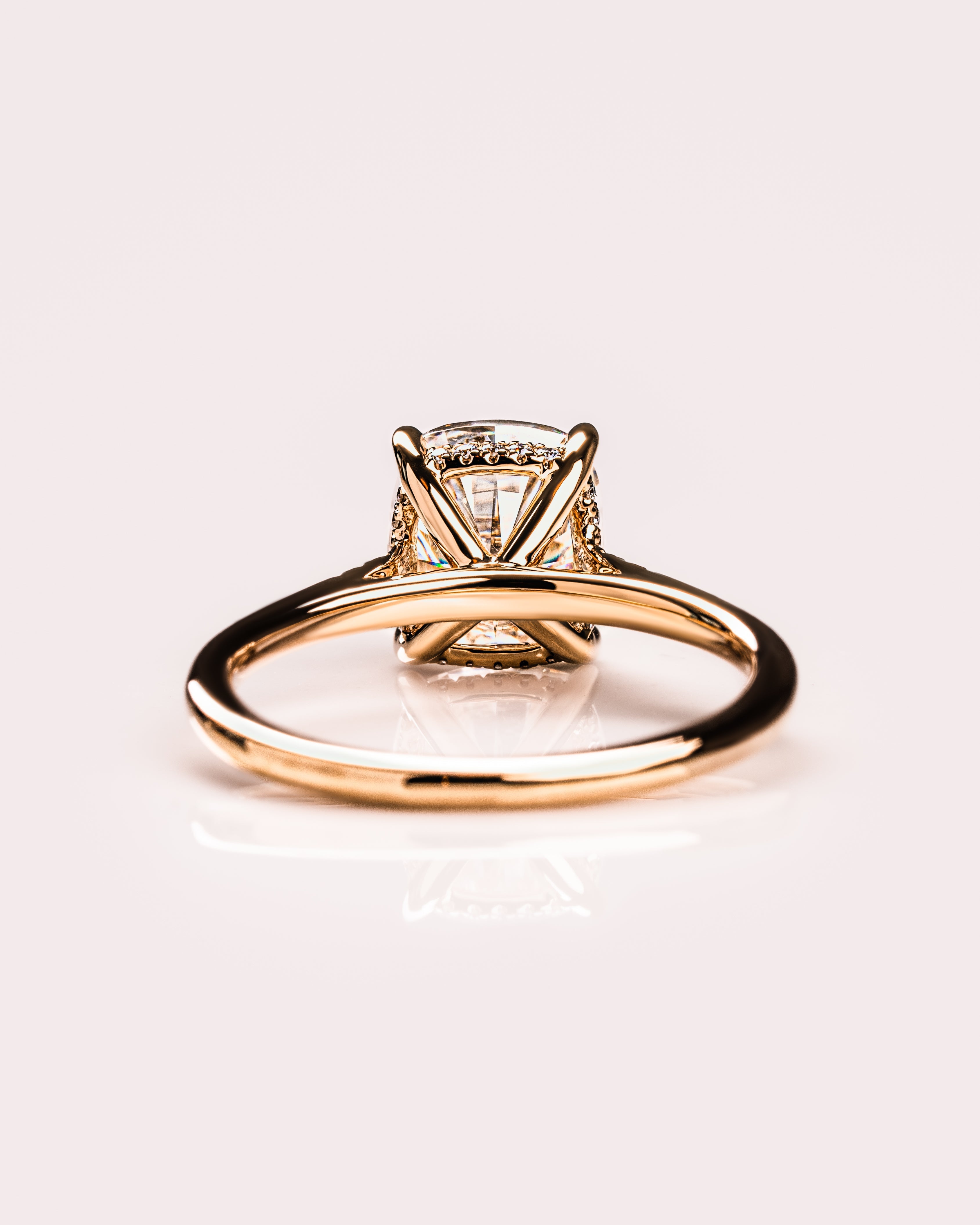 1.49 CT Cushion E/VS2 CVD Diamond Hidden Halo Engagement Ring - Camila Brown