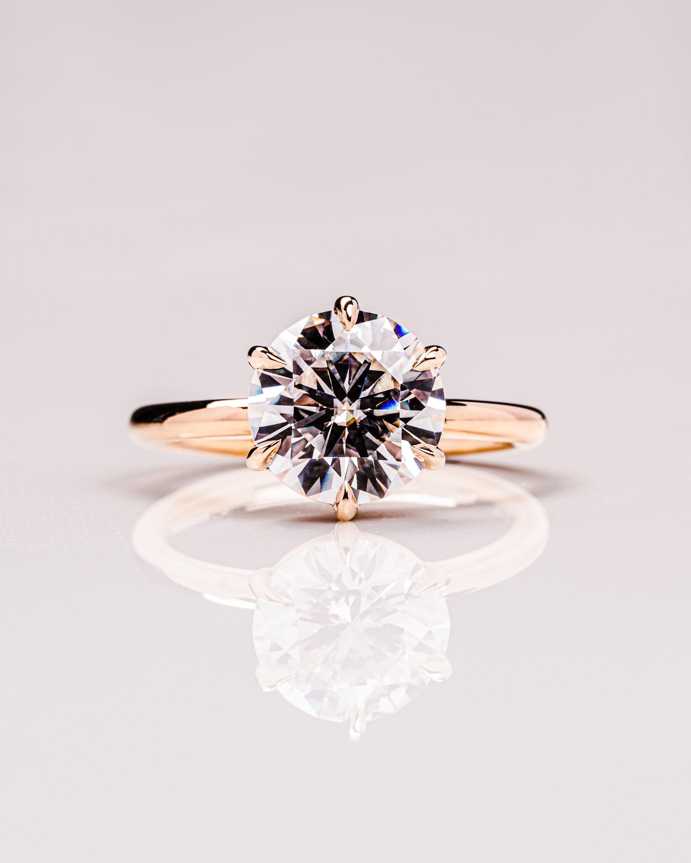 1.60-3.6 CT Round E/VS1 CVD Diamond Solitaire Engagement Ring - Camila Brown