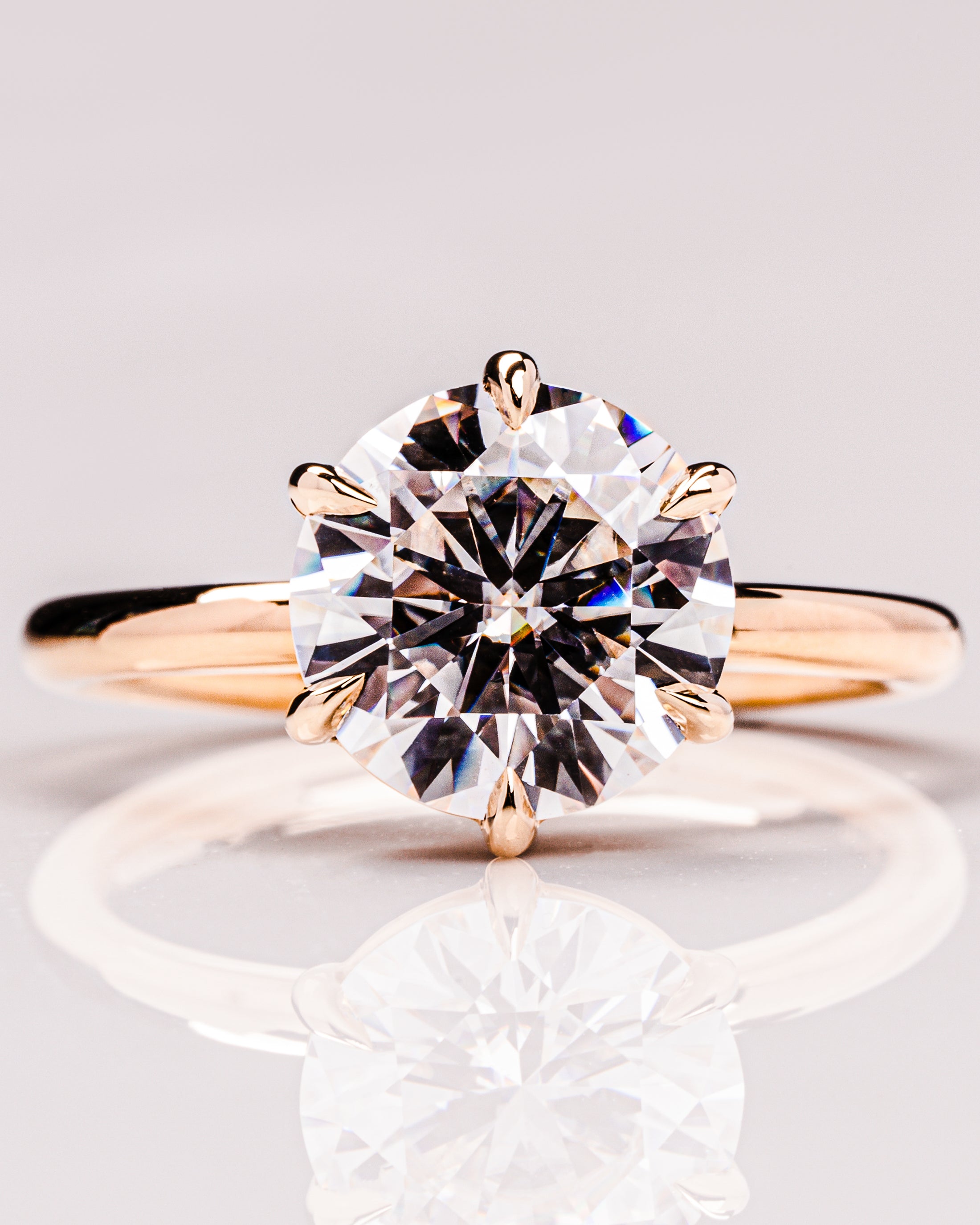 1.60-3.6 CT Round E/VS1 CVD Diamond Solitaire Engagement Ring - Camila Brown