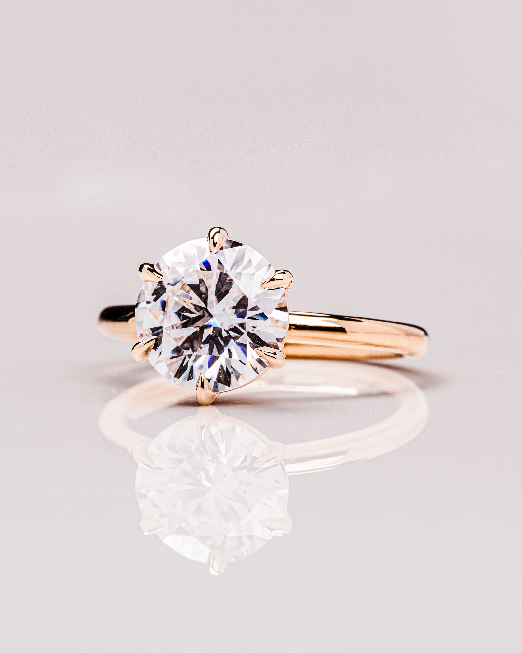 1.60-3.6 CT Round E/VS1 CVD Diamond Solitaire Engagement Ring - Camila Brown