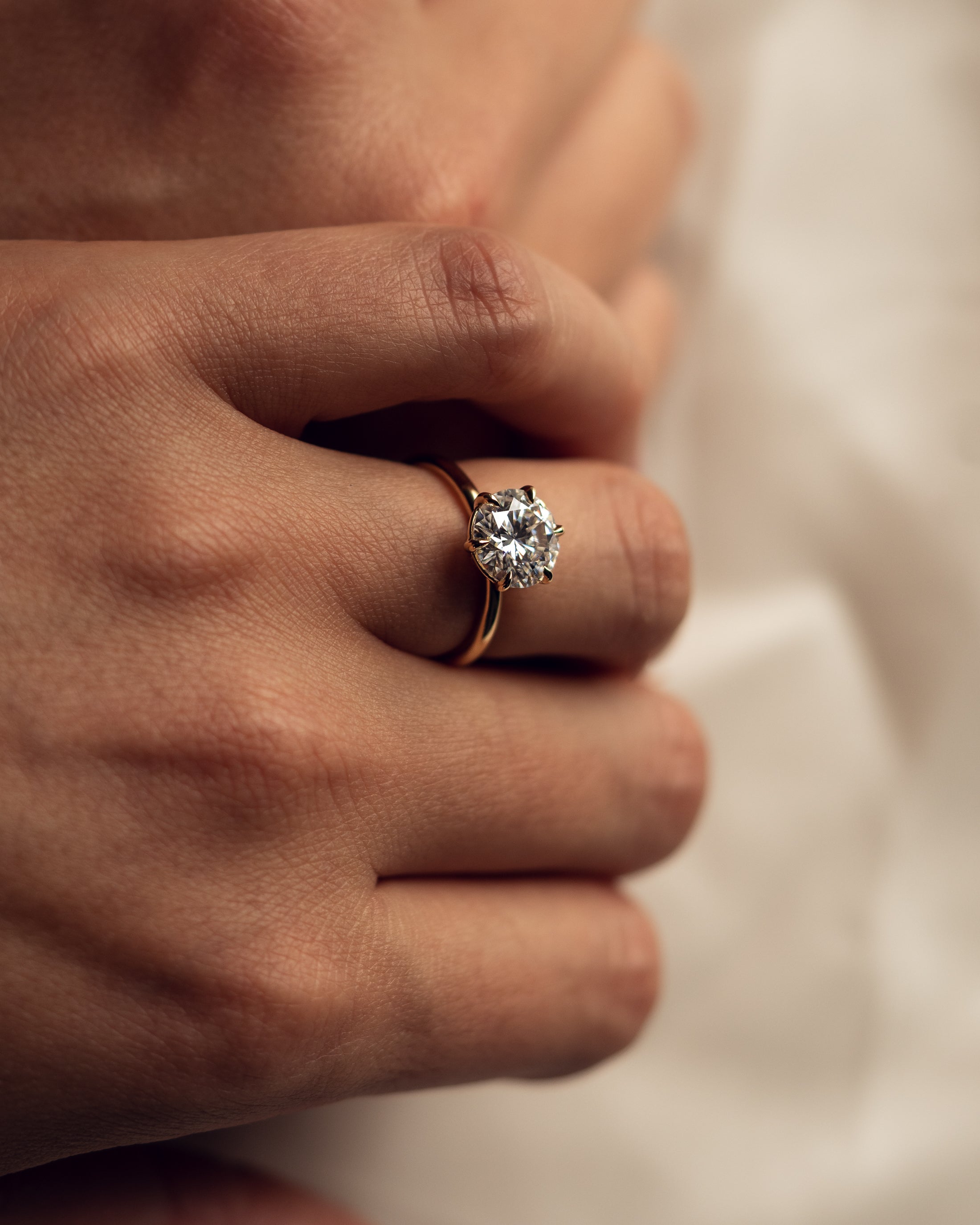 1.60-3.6 CT Round E/VS1 CVD Diamond Solitaire Engagement Ring - Camila Brown