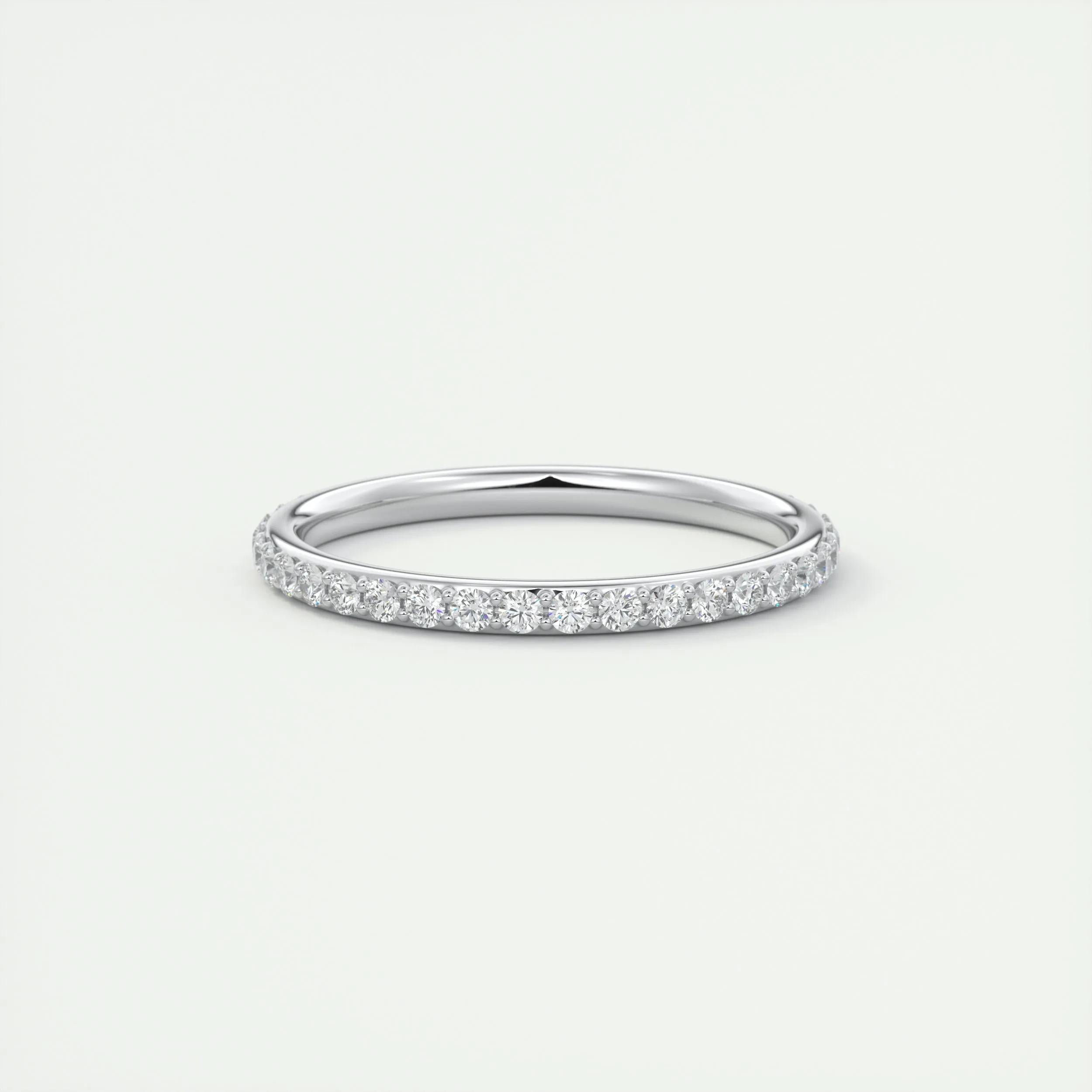 0.74 TCW Round CVD Diamond Full Eternity Wedding Band - Camila Brown