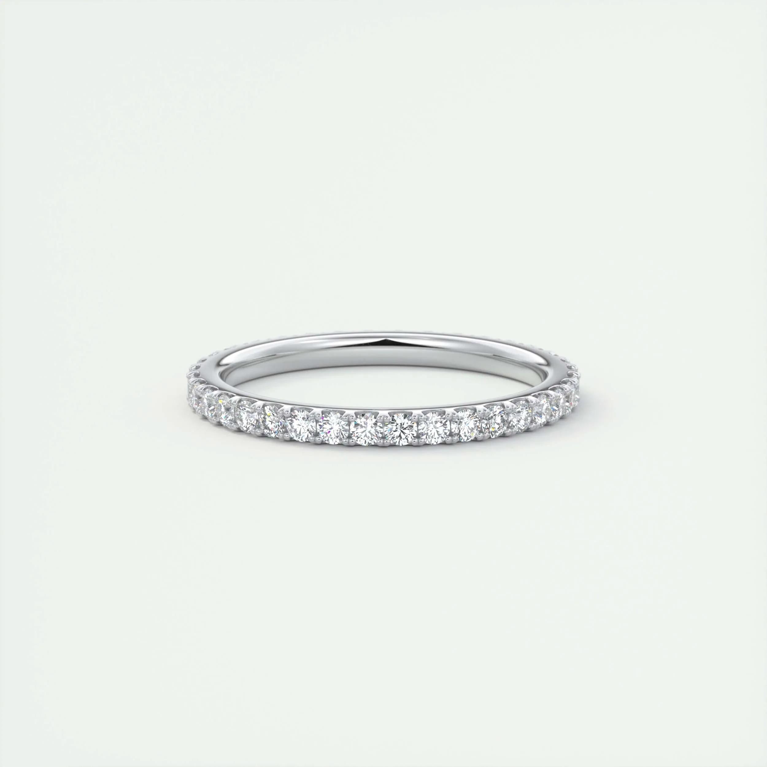 0.74 TCW Round CVD Diamond Full Eternity Wedding Band - Camila Brown