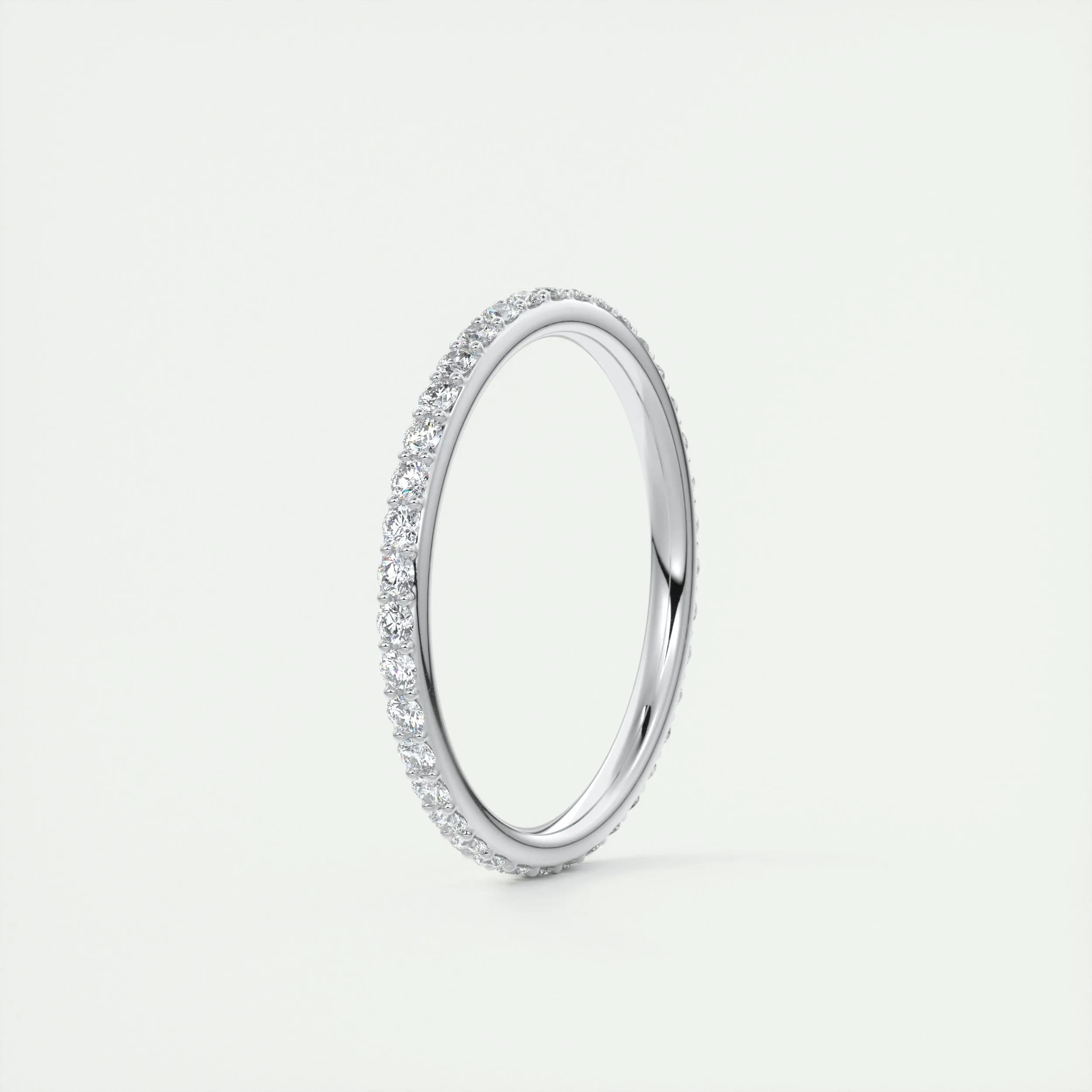 0.37 TCW Round CVD Diamond Full Eternity Wedding Band - Camila Brown