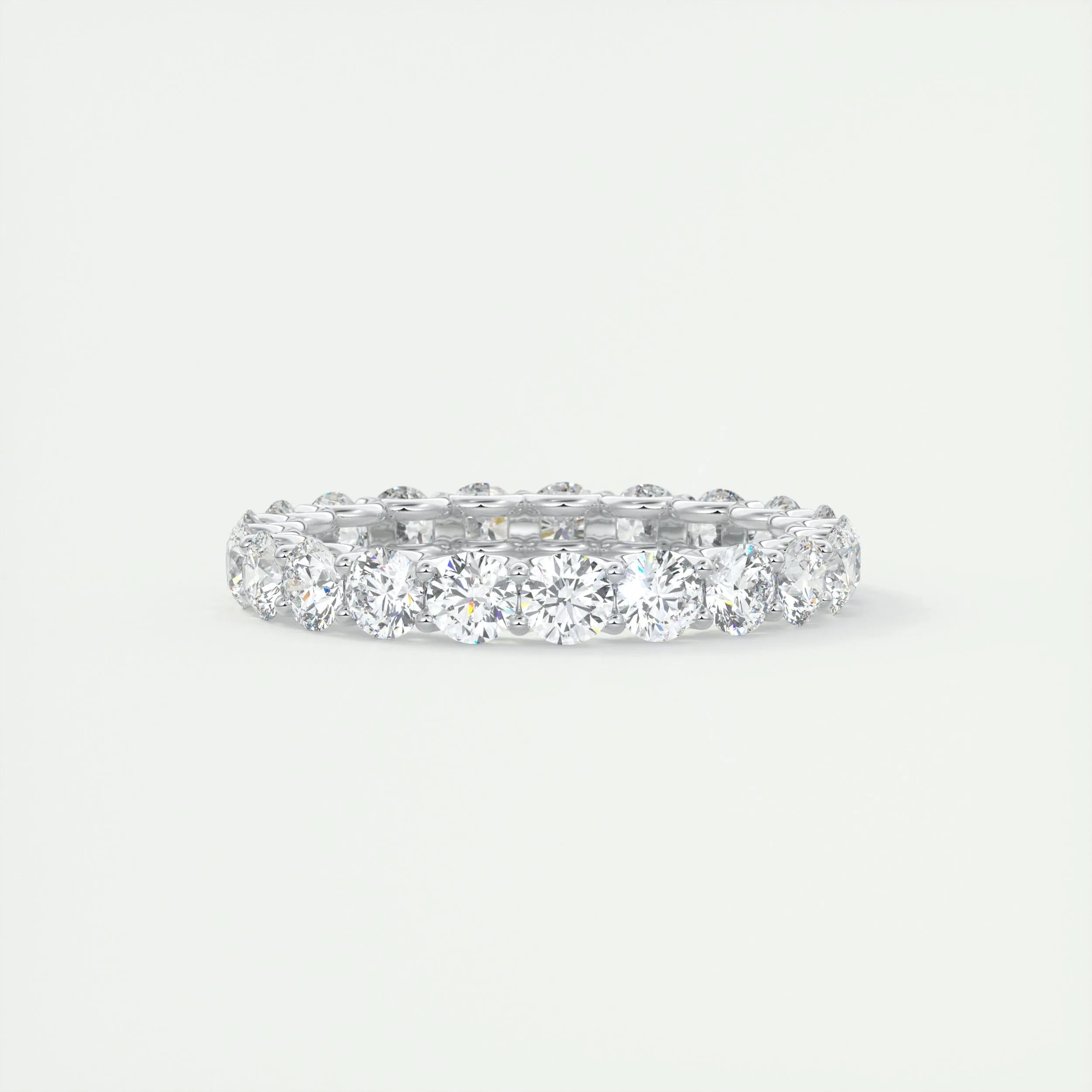 2.1 TCW Round CVD Diamond Full Eternity Wedding Band - Camila Brown