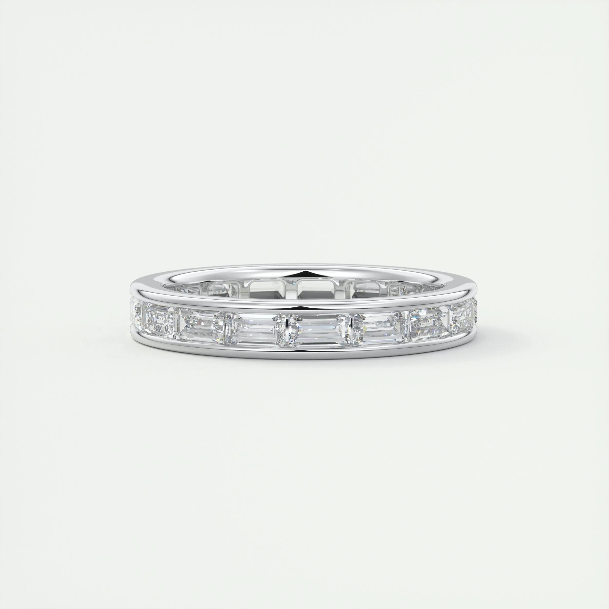 1.87 TCW Baguette CVD Diamond Chhanle Setting Wedding Band - Camila Brown