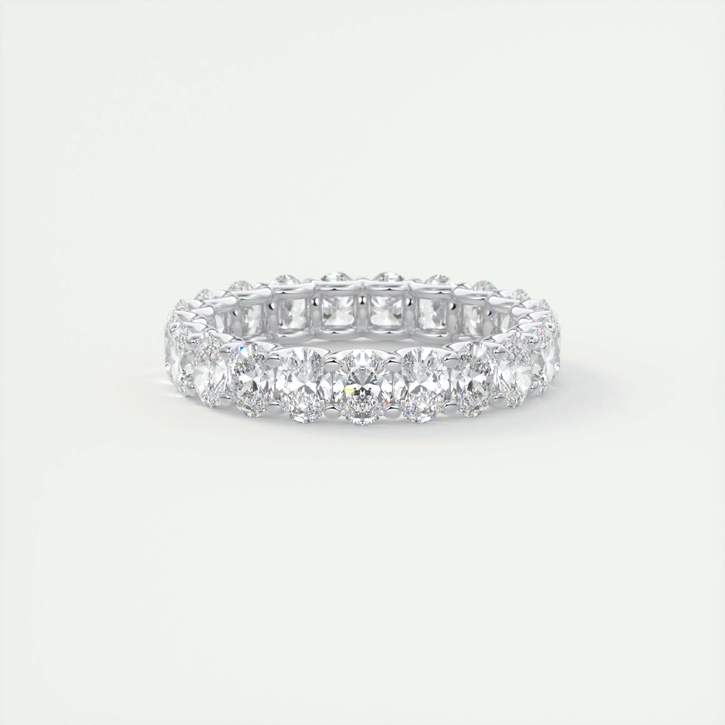 3.15 TCW Oval CVD Diamond Full Eternity Wedding Band - Camila Brown