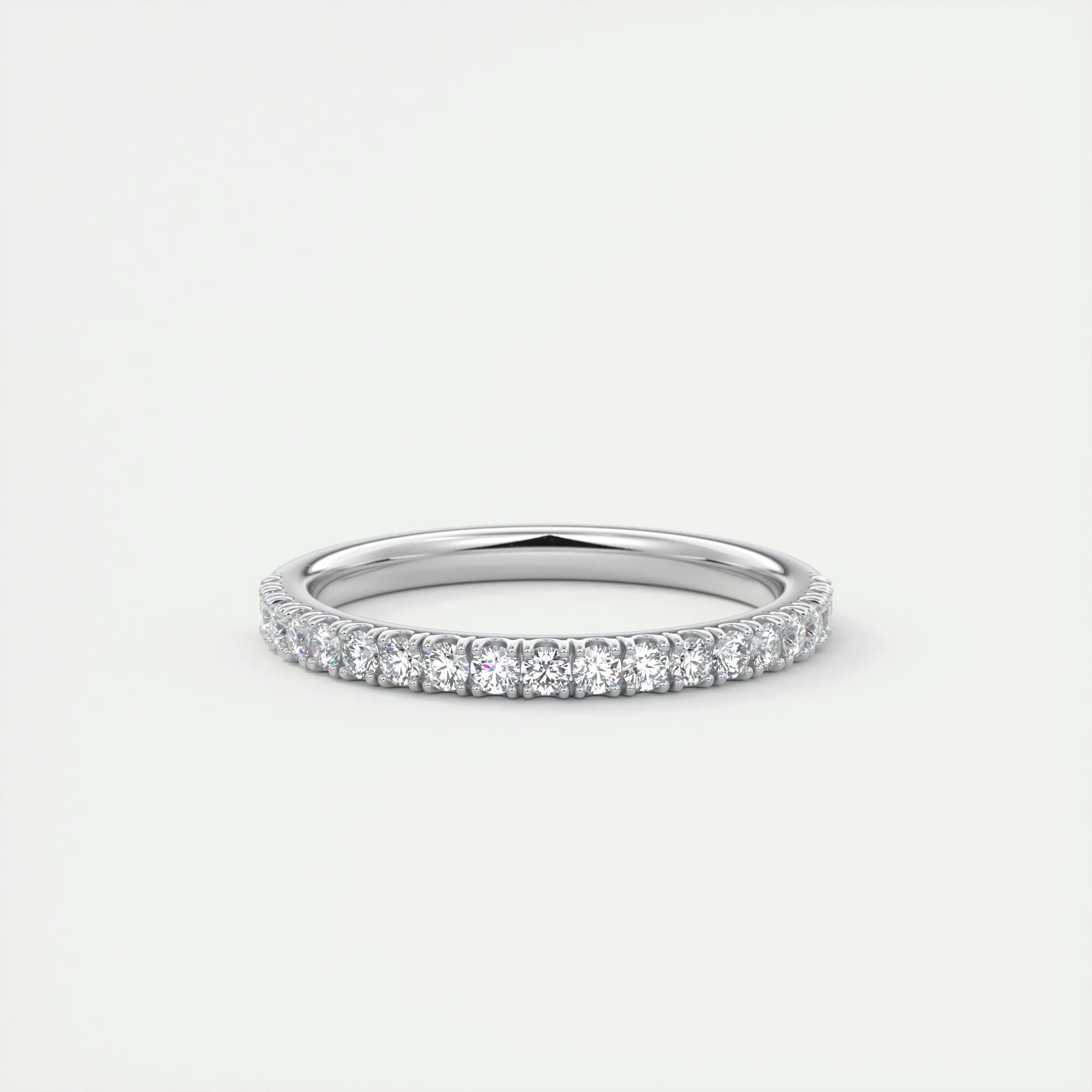 0.38 TCW Round CVD Diamond Half Eternity Wedding Band - Camila Brown