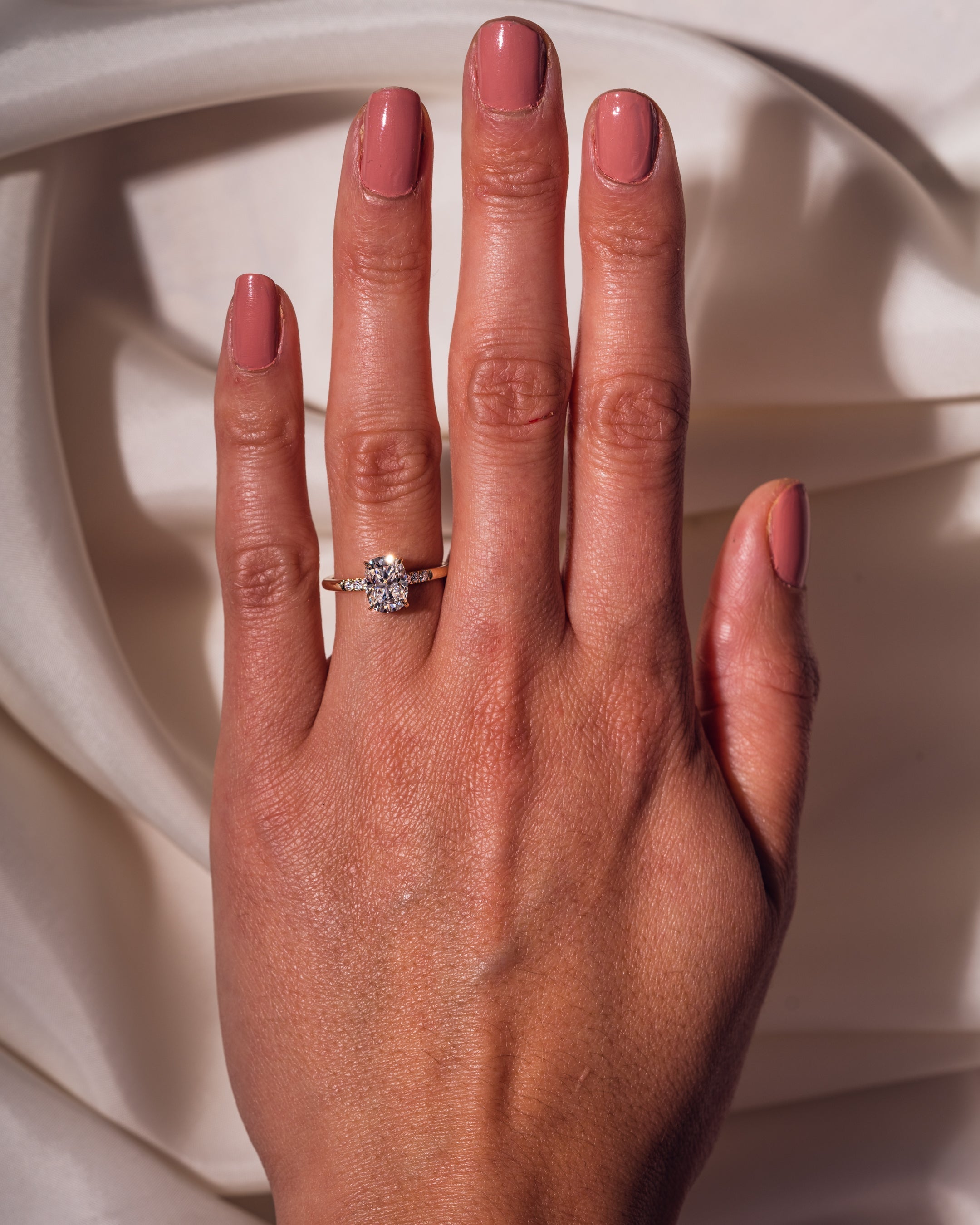 1.49 CT Cushion E/VS1 CVD Diamond Hidden Halo Engagement Ring - Camila Brown