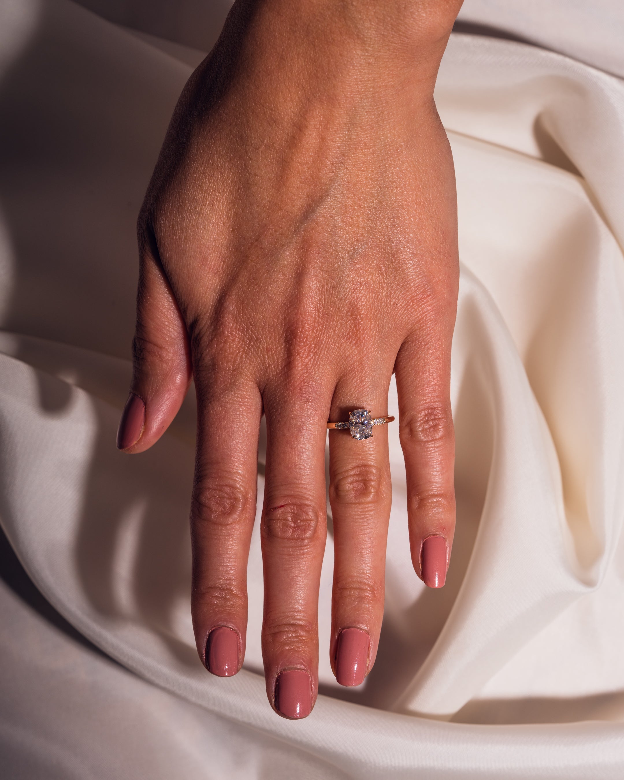 1.49 CT Cushion E/VS1 CVD Diamond Hidden Halo Engagement Ring - Camila Brown