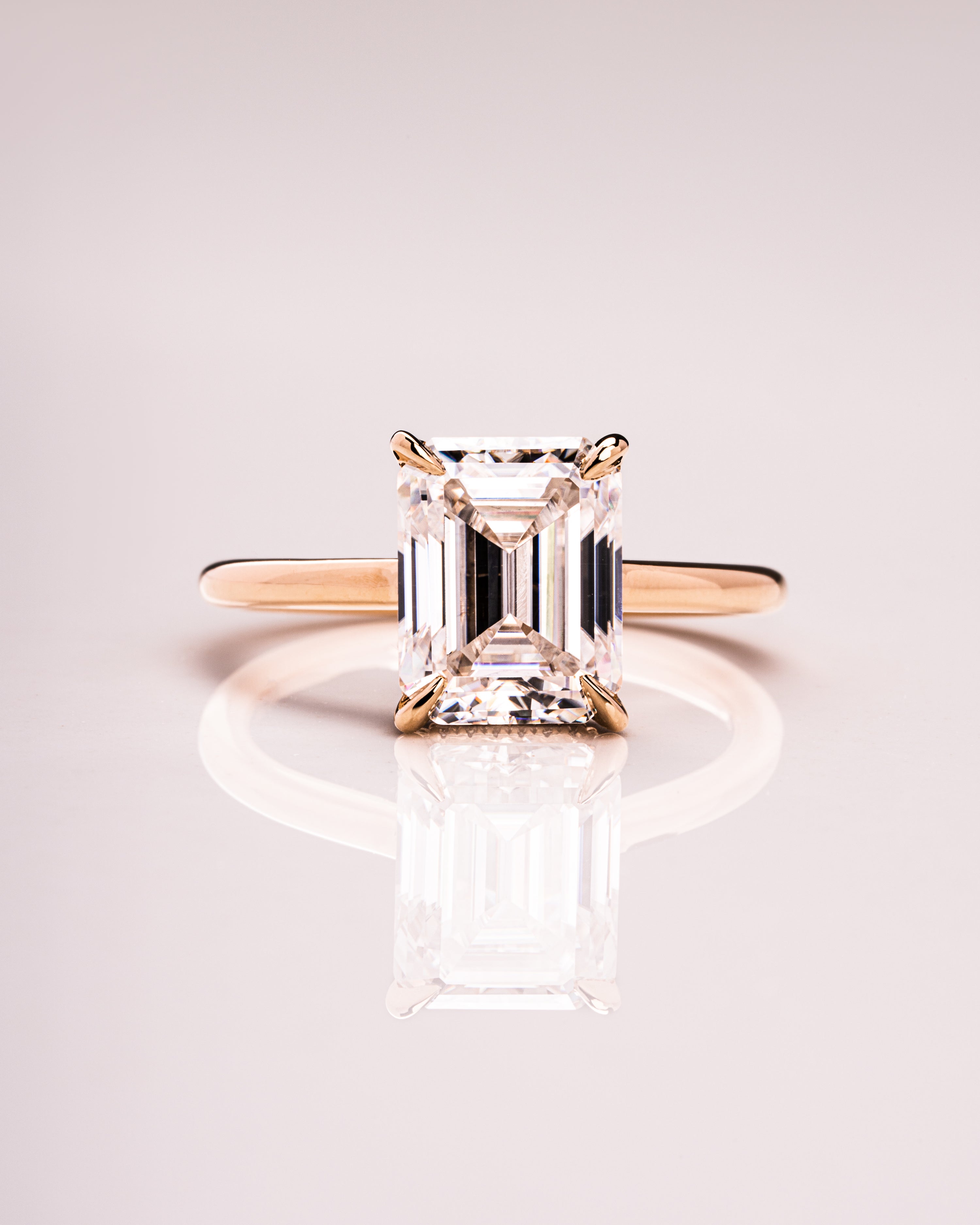 1.30 - 3.30 CT Emerald F/VS1 CVD Diamond Hidden Halo Engagement Ring - Camila Brown