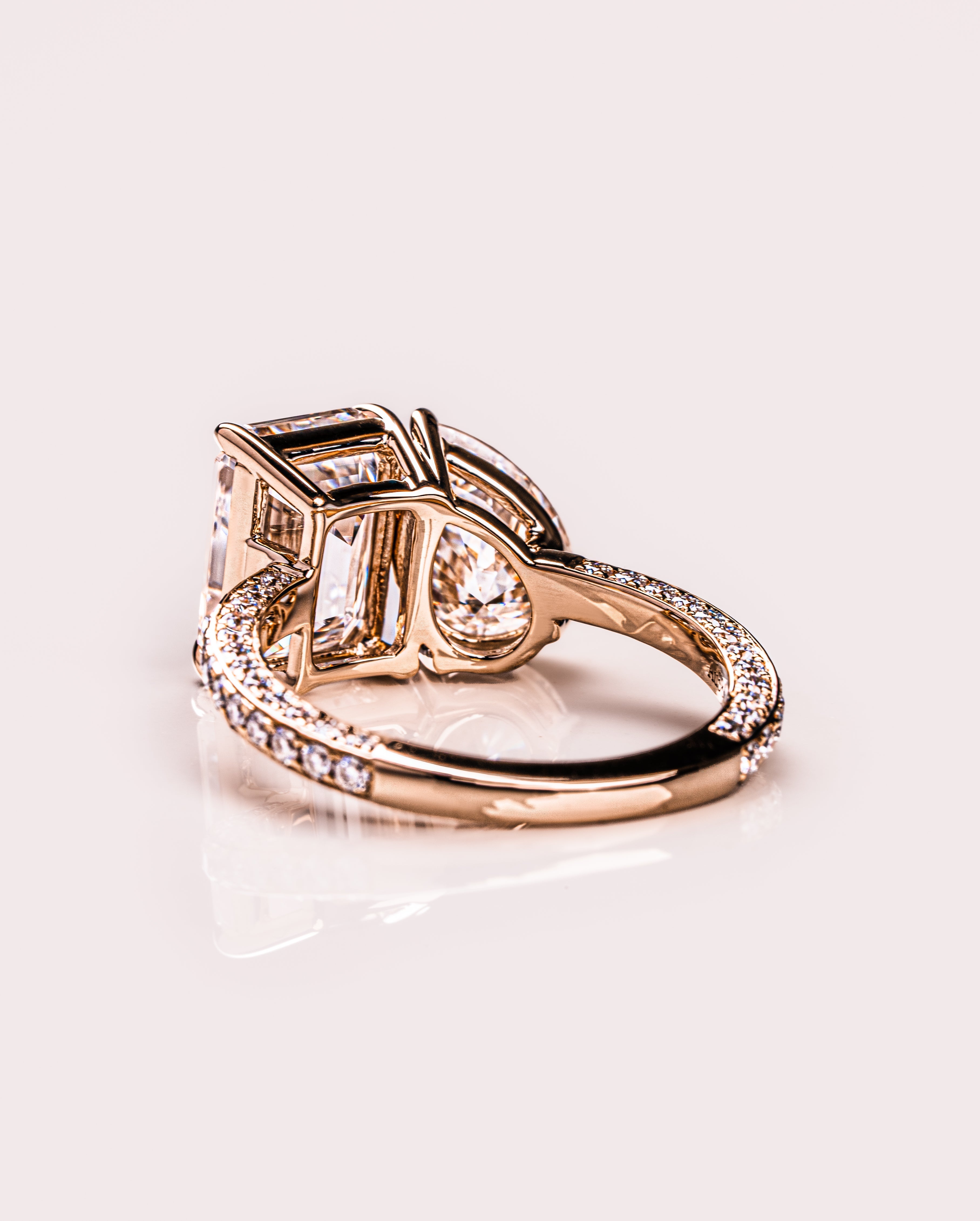 2.25 CT Emerald & Pear E/VS2 CVD Diamond Two Stone Engagement Ring - Camila Brown