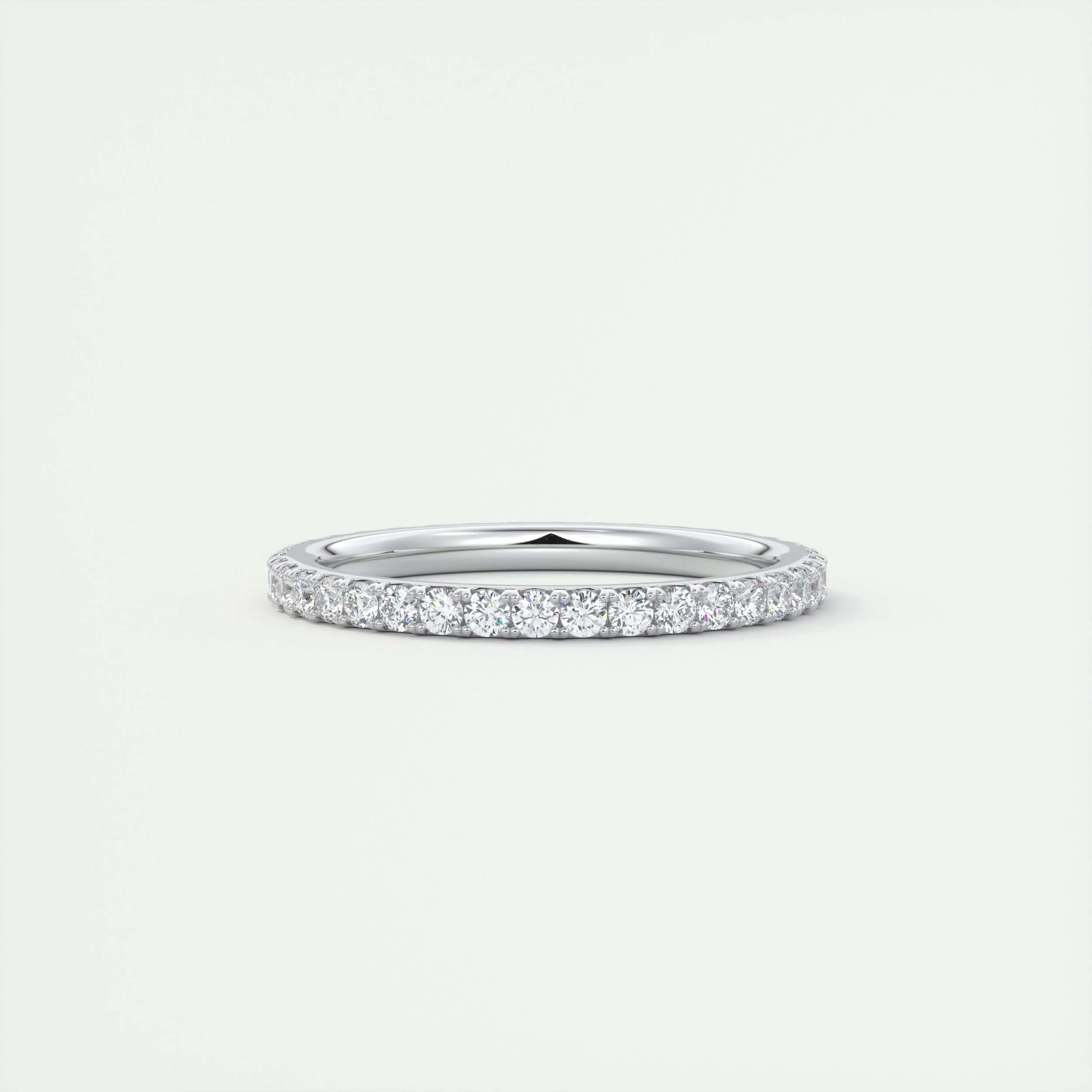 0.74 TCW Round CVD Diamond Full Eternity Wedding Band - Camila Brown