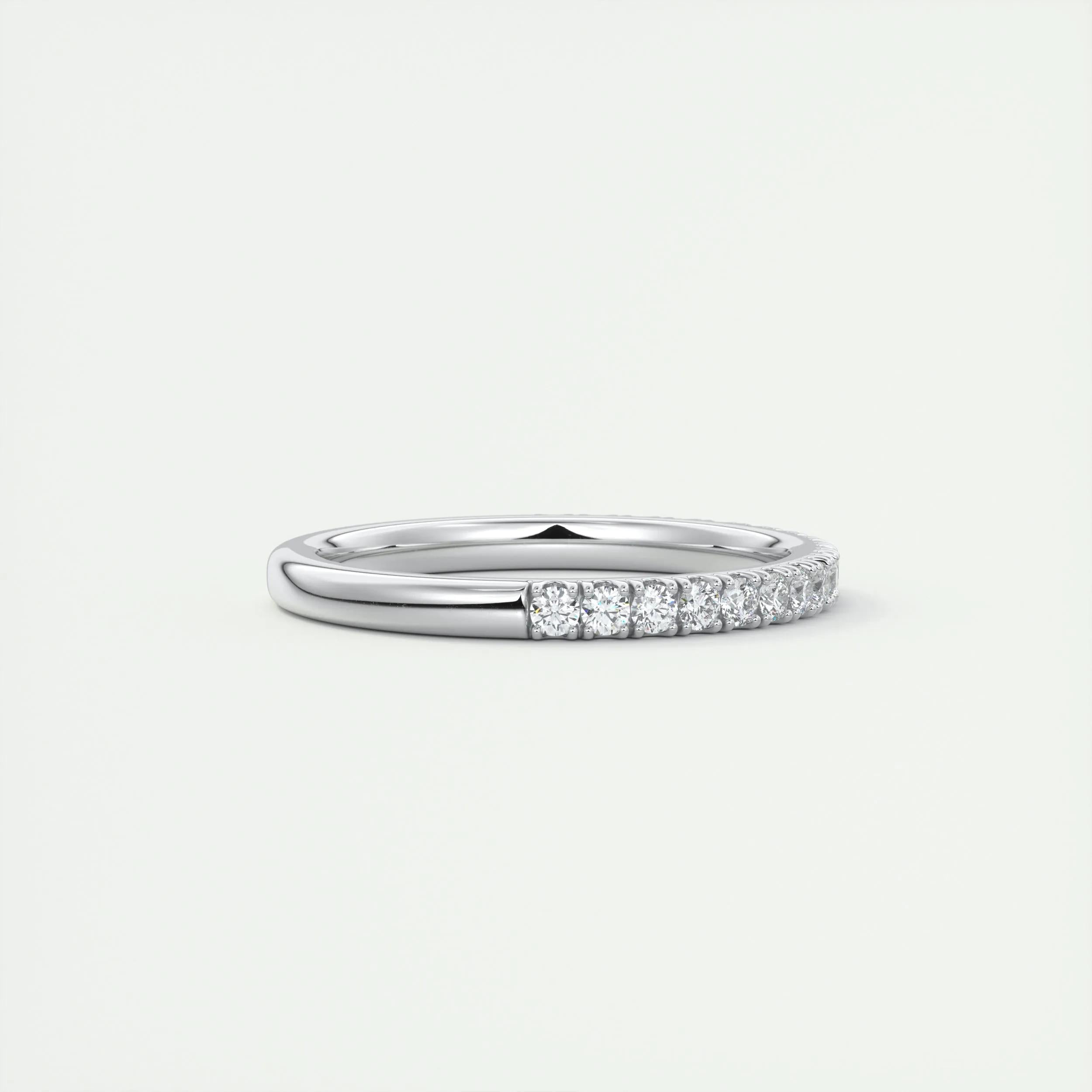 0.38 TCW Round CVD Diamond Half Eternity Wedding Band - Camila Brown