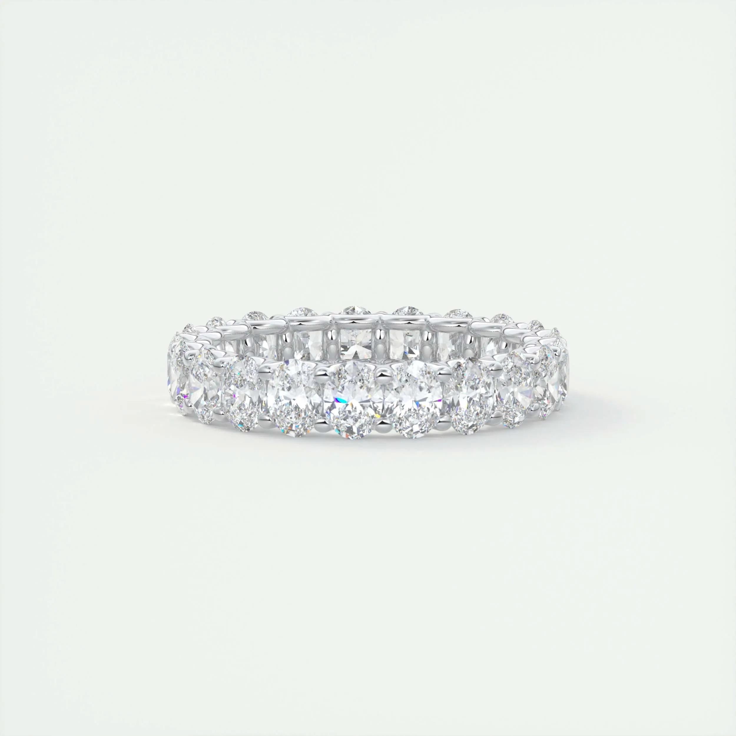 3.15 TCW Oval CVD Diamond Full Eternity Wedding Band - Camila Brown