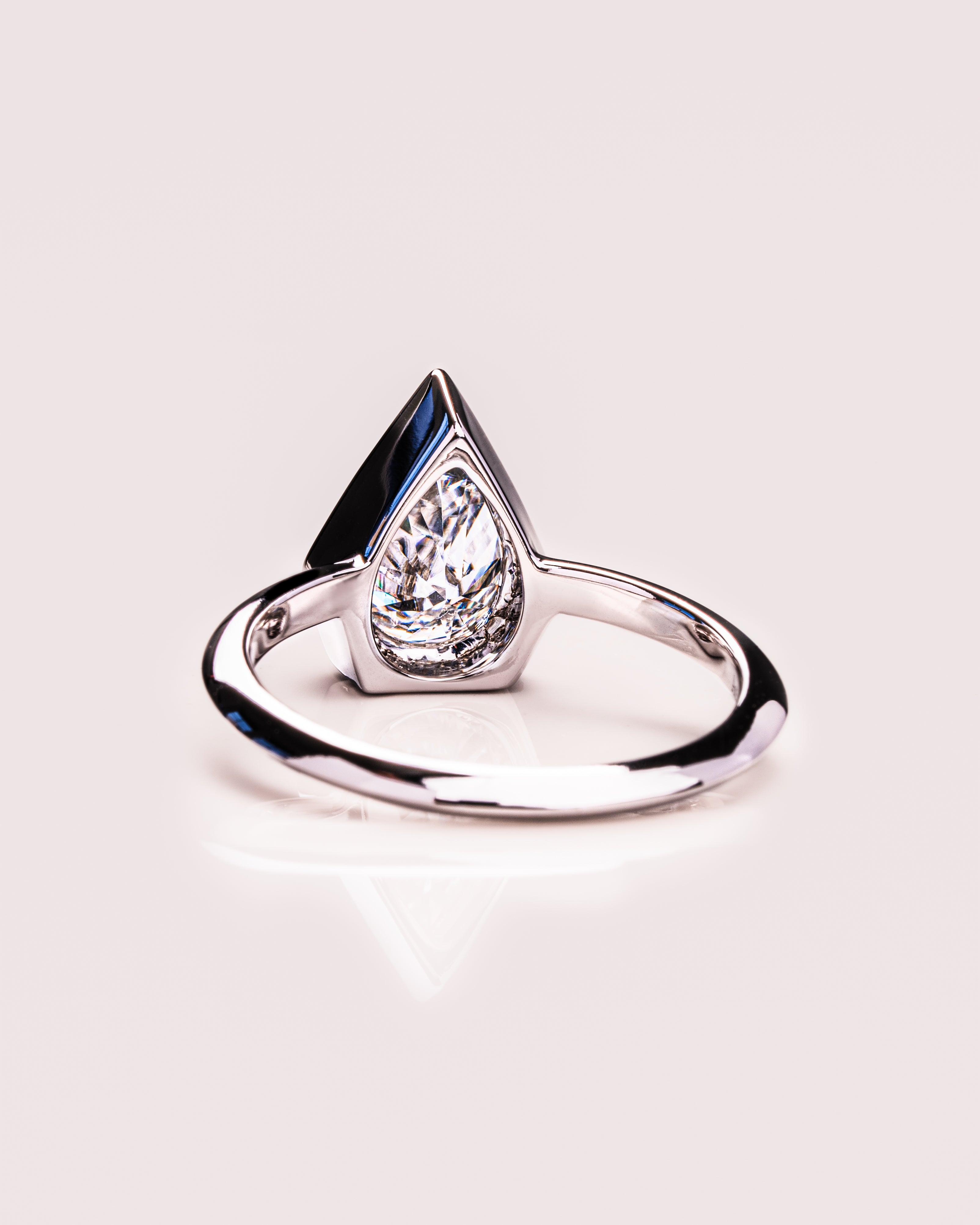 1.33 CT Pear F/VS2 CVD Diamond Solitaire Engagement Ring - Camila Brown