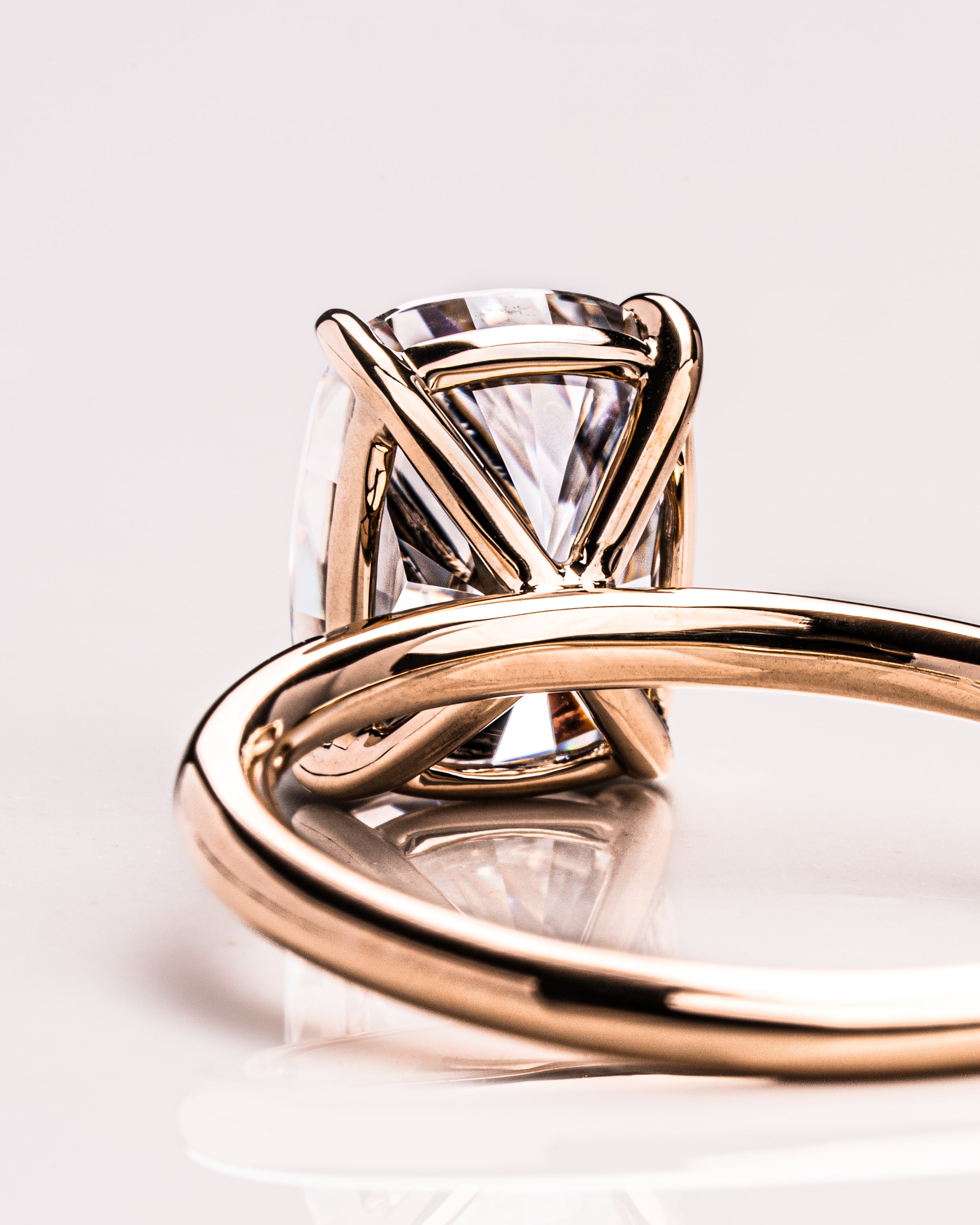 1.15 - 3.15 CT Cushion E/VS1 CVD Diamond Solitaire Engagement Ring - Camila Brown