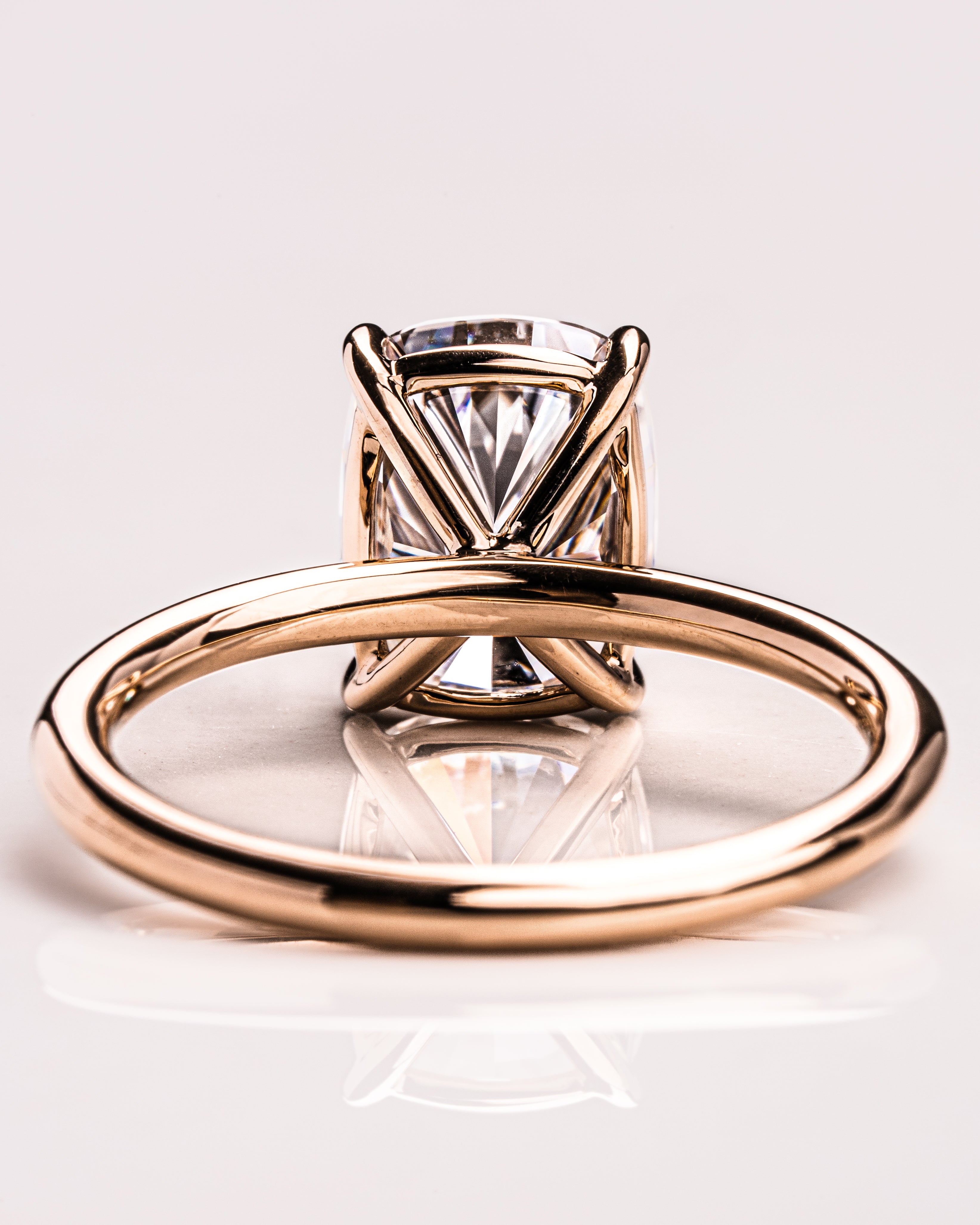 1.15 - 3.15 CT Cushion E/VS1 CVD Diamond Solitaire Engagement Ring - Camila Brown