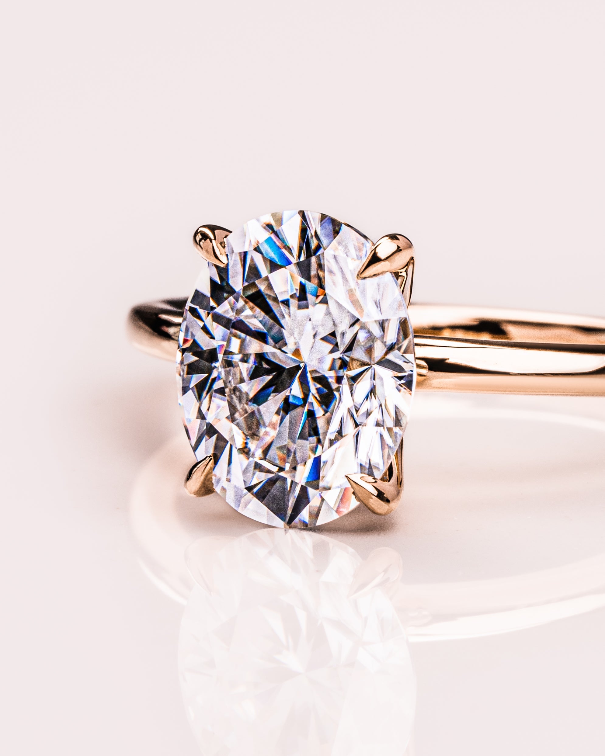 1.91 CT Oval F/VS1 CVD Diamond Solitaire Engagement Ring - Camila Brown