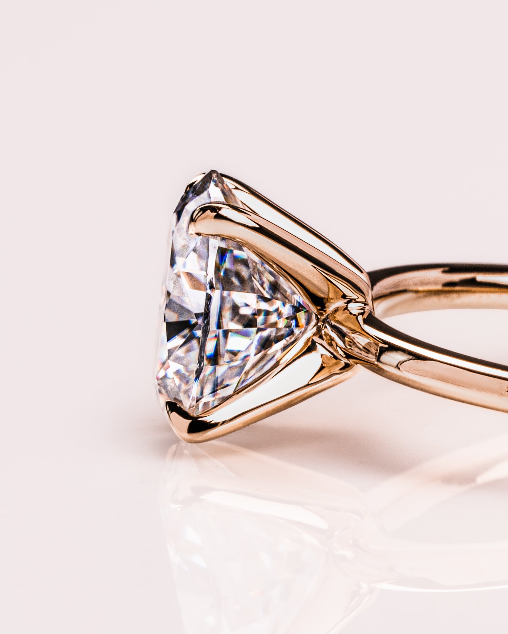 1.91 CT Oval F/VS1 CVD Diamond Solitaire Engagement Ring - Camila Brown