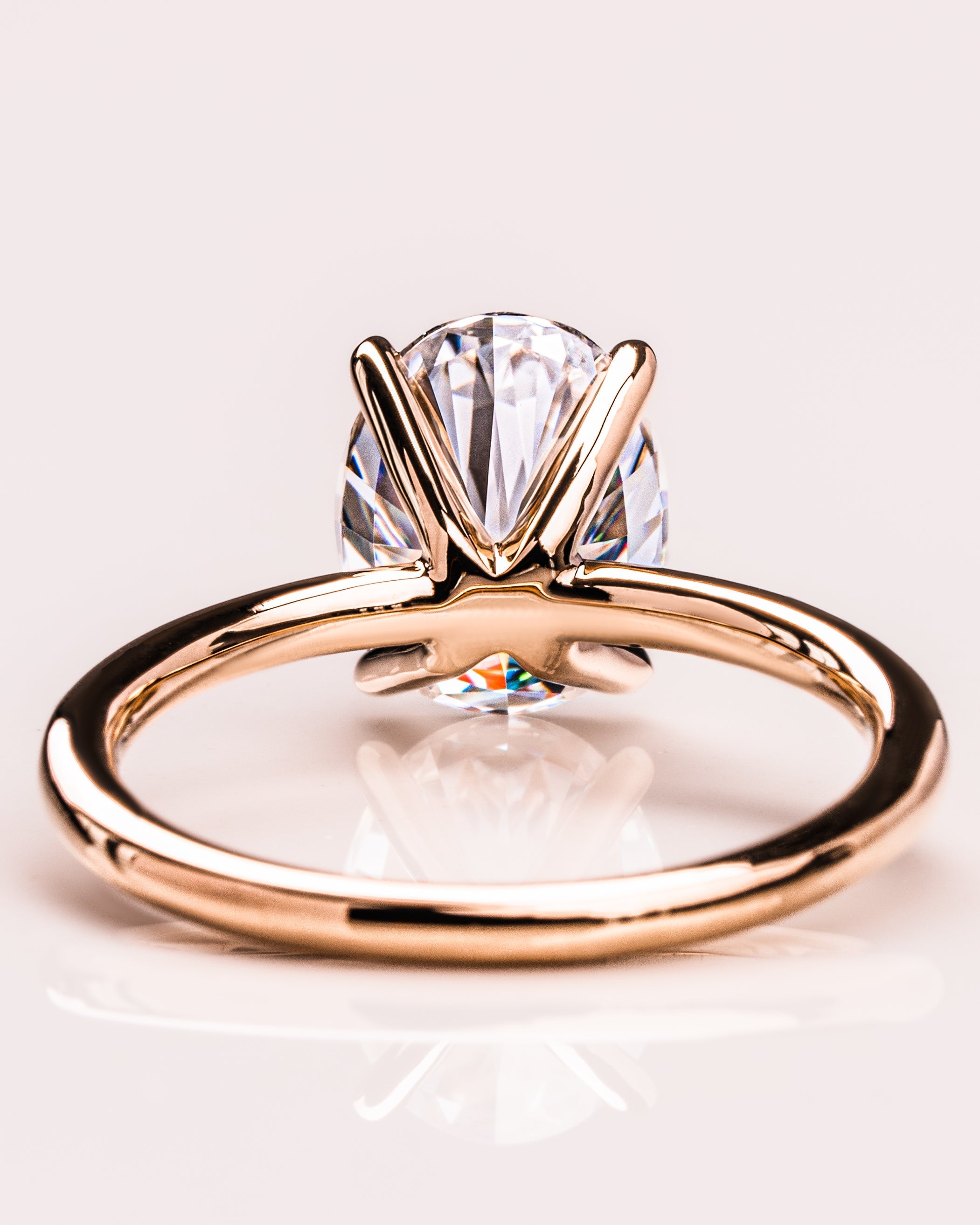 1.91 CT Oval F/VS1 CVD Diamond Solitaire Engagement Ring - Camila Brown