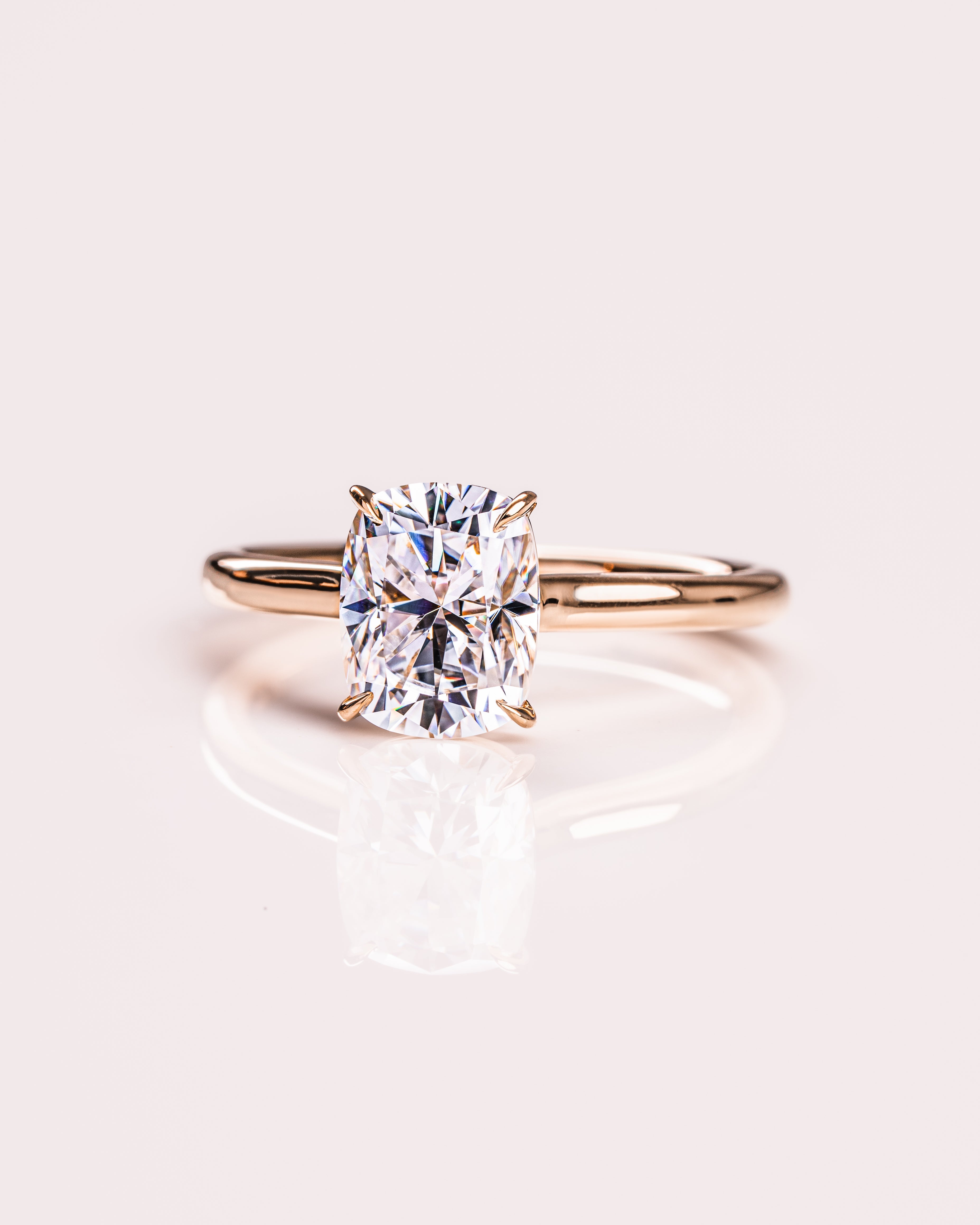 1.15-3.15 CT Cushion E/VS2 CVD Diamond Solitaire Engagement Ring - Camila Brown