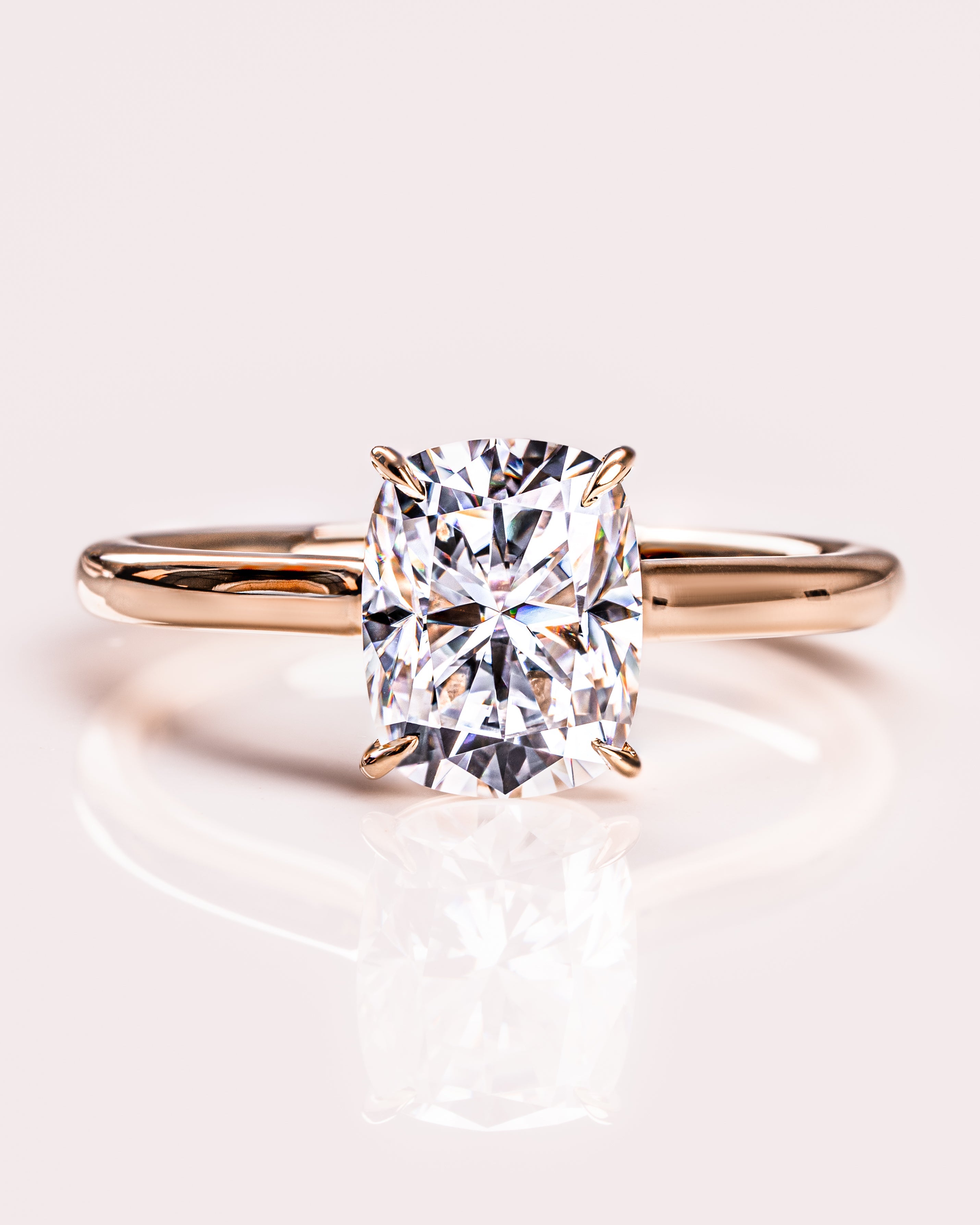 1.15-3.15 CT Cushion E/VS2 CVD Diamond Solitaire Engagement Ring - Camila Brown