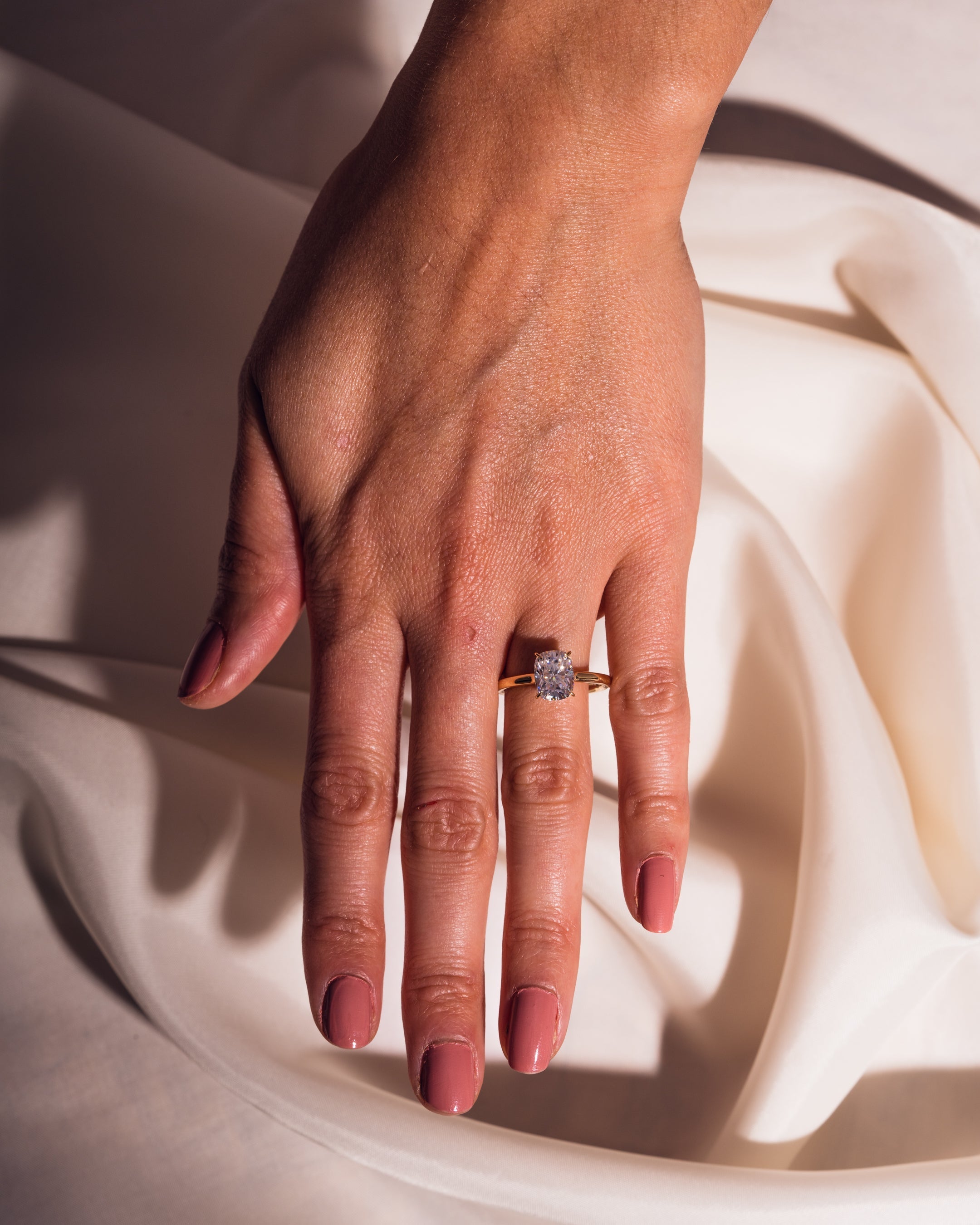 1.15-3.15 CT Cushion E/VS2 CVD Diamond Solitaire Engagement Ring - Camila Brown