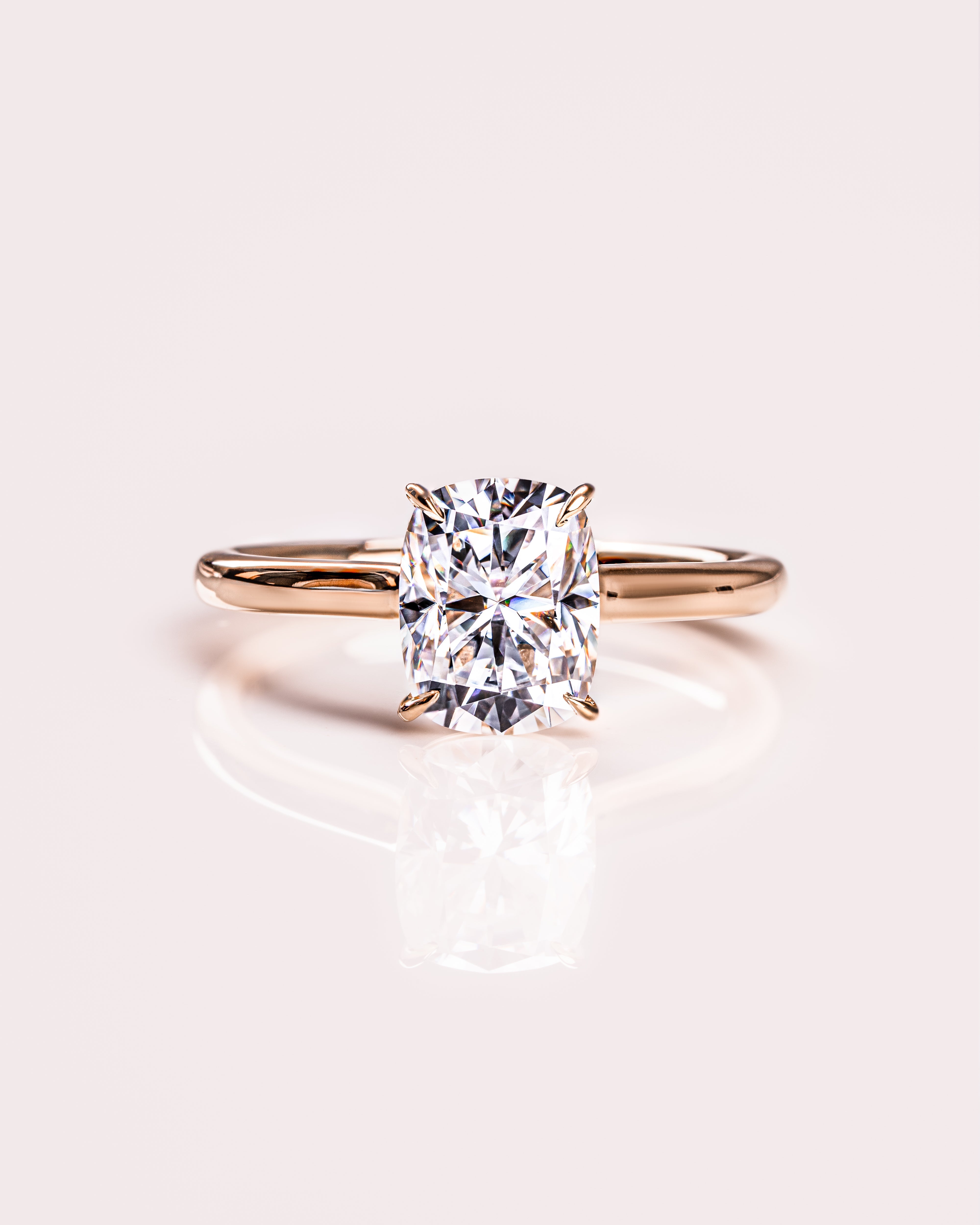 1.15-3.15 CT Cushion E/VS2 CVD Diamond Solitaire Engagement Ring - Camila Brown