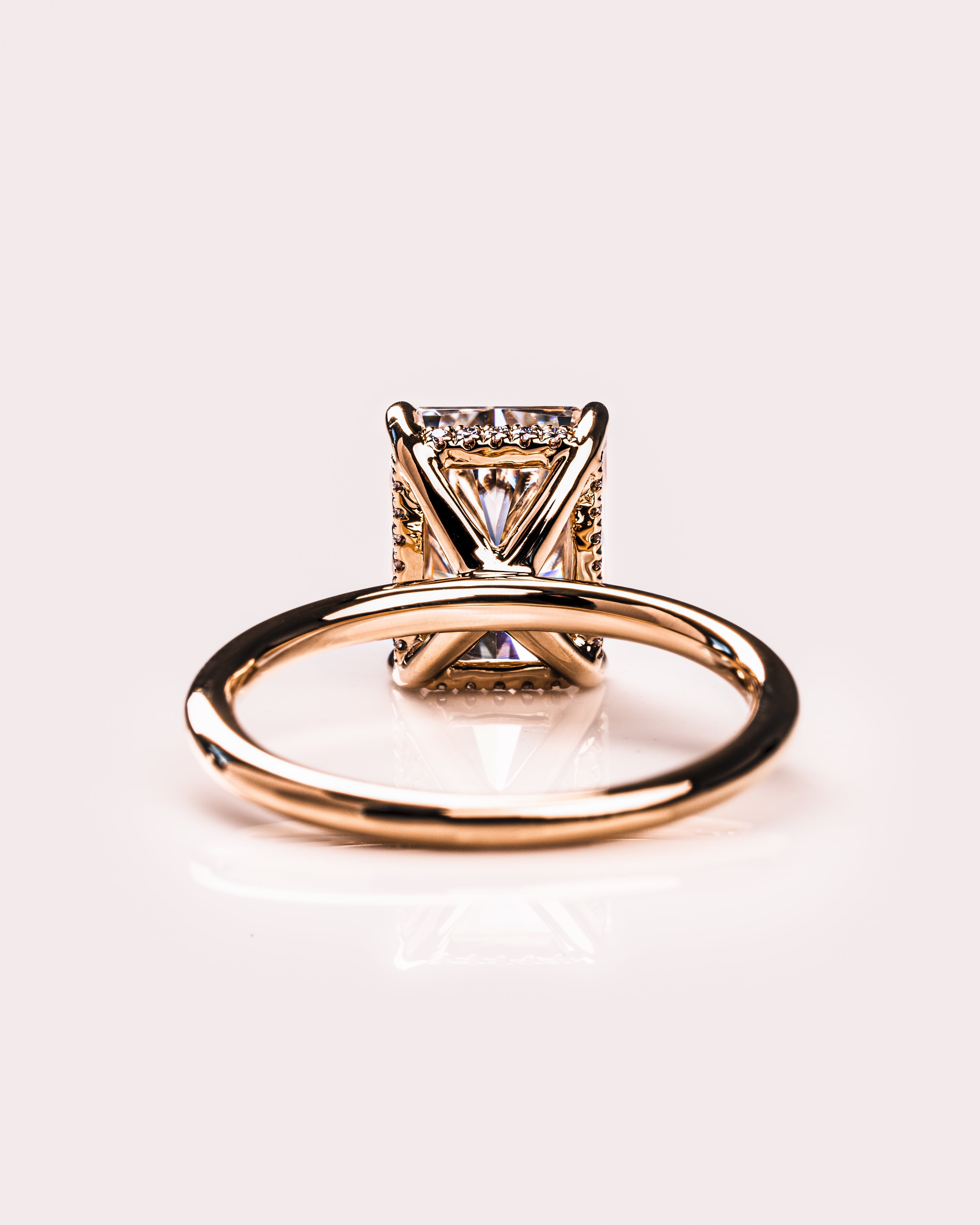 1.43-3.43 CT Radiant F/VS1 CVD Diamond Hidden Halo Engagement Ring - Camila Brown