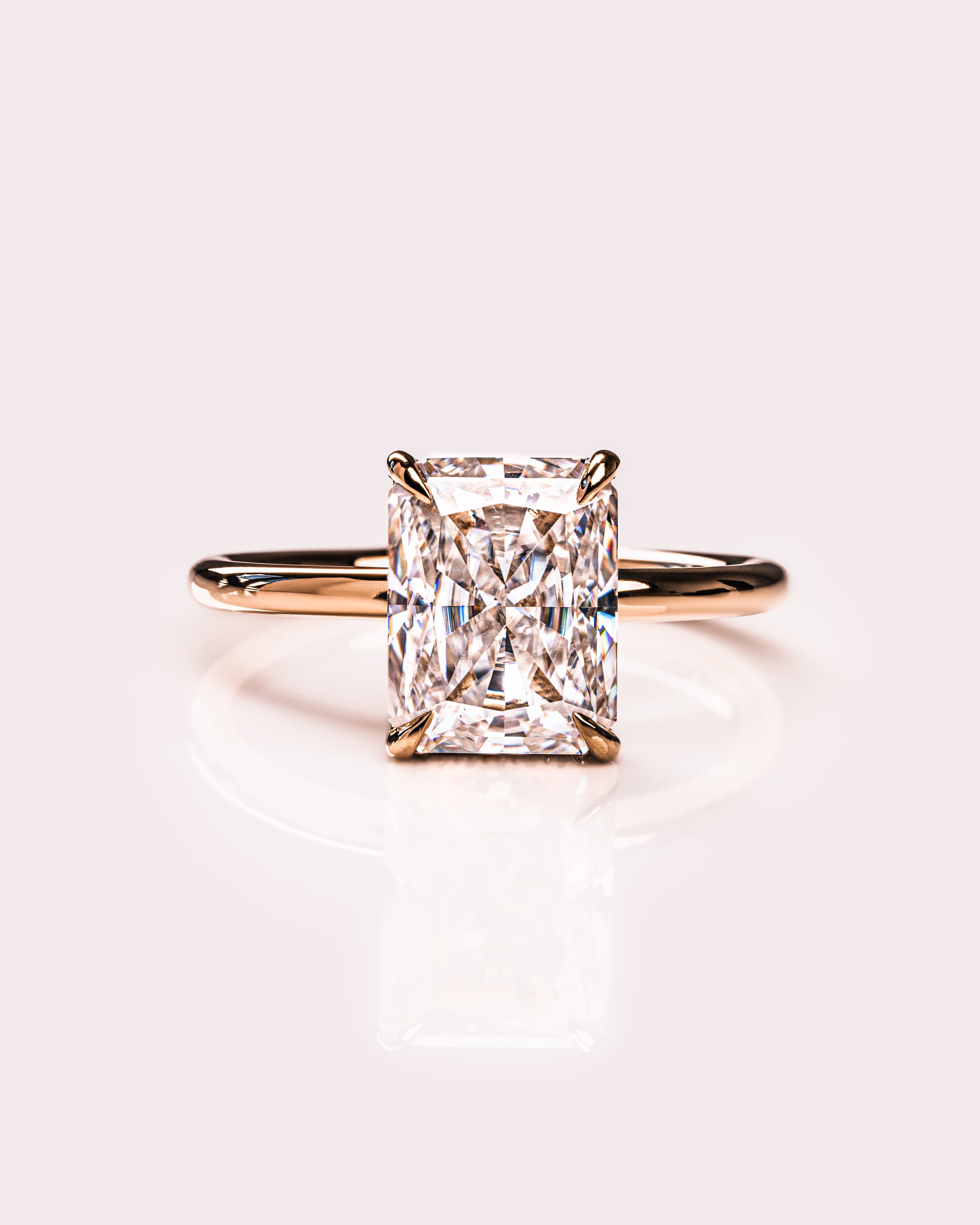 1.43-3.43 CT Radiant F/VS1 CVD Diamond Hidden Halo Engagement Ring - Camila Brown