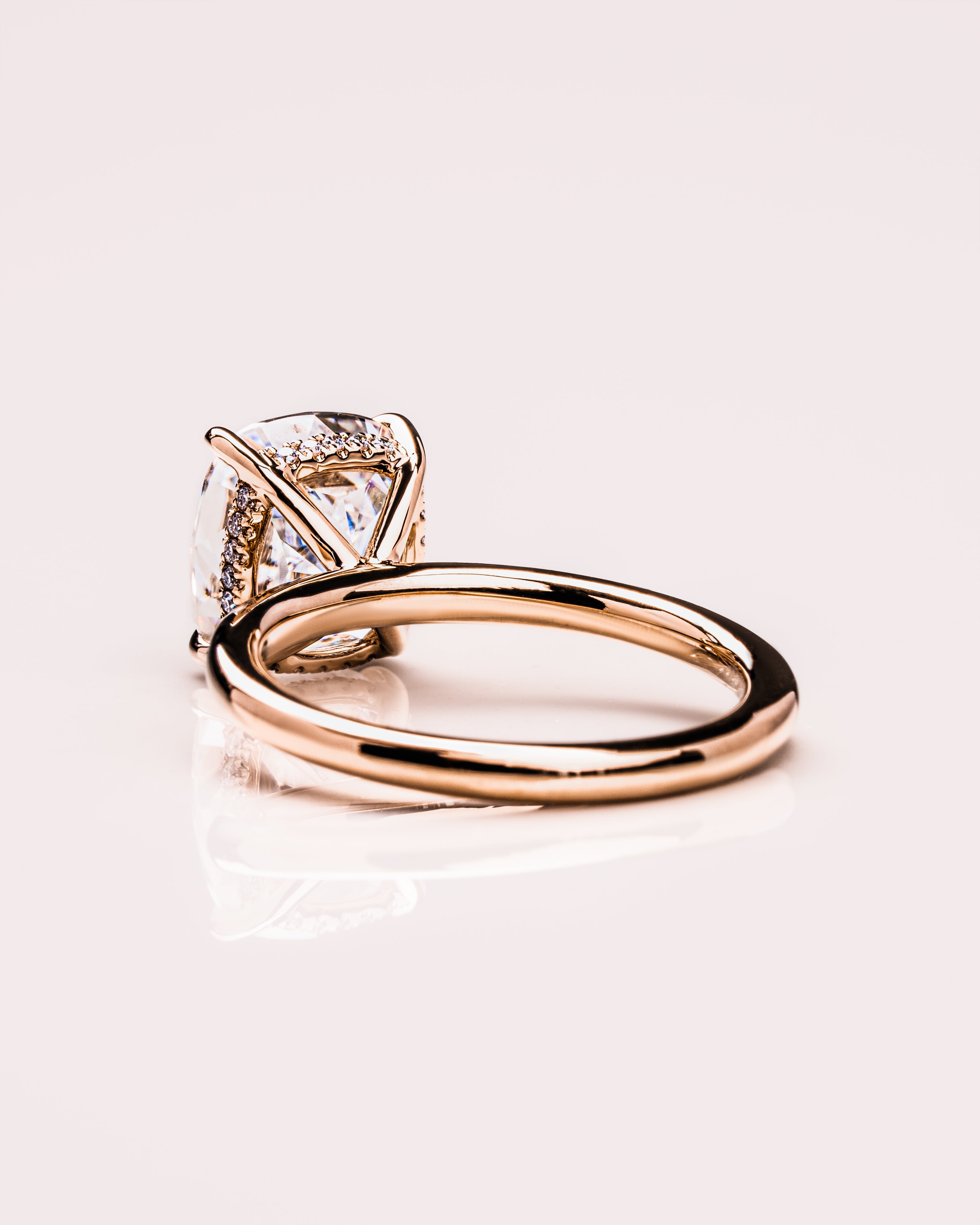 1.49 CT Cushion F/VS1 CVD Diamond Hidden Halo Engagement Ring - Camila Brown