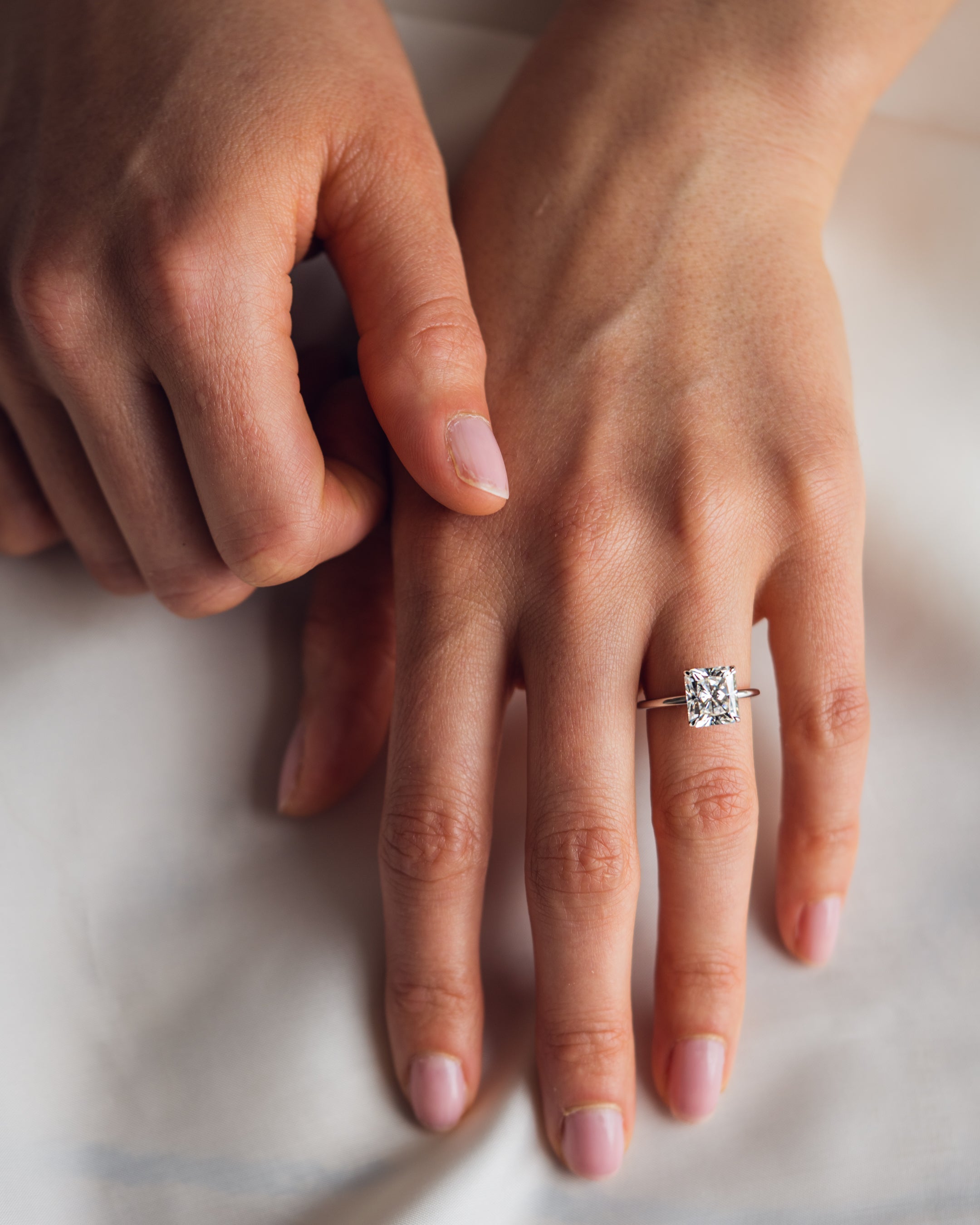 1.43 - 3.43 CT Radiant E/VS1 CVD Diamond Solitaire Engagement Ring - Camila Brown