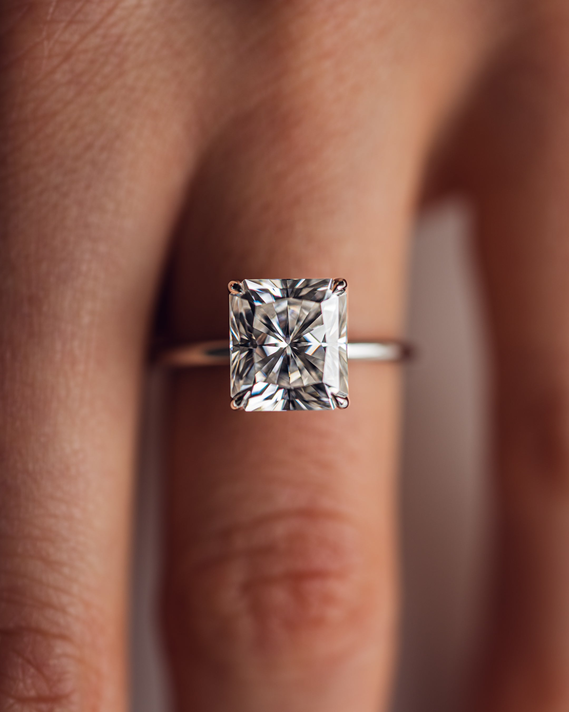 1.43 - 3.43 CT Radiant E/VS1 CVD Diamond Solitaire Engagement Ring - Camila Brown