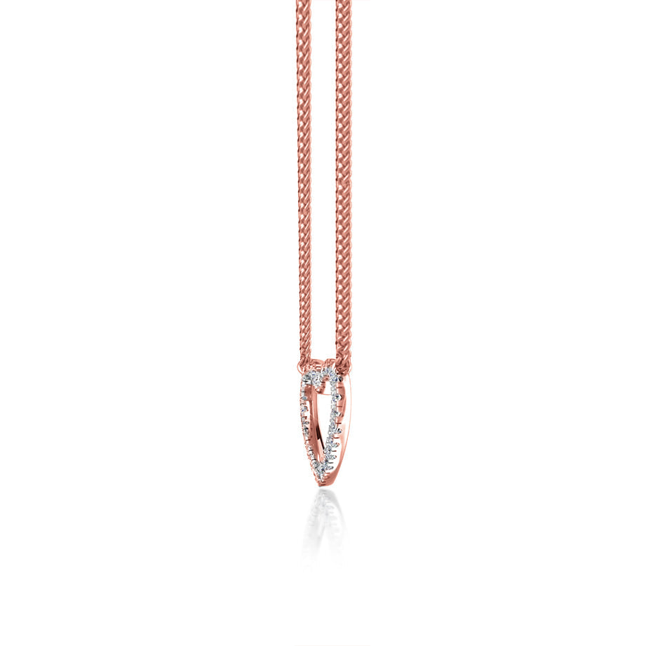 0.24 TCW Round Moissanite Diamond Heart Pendent Necklace - Camila Brown