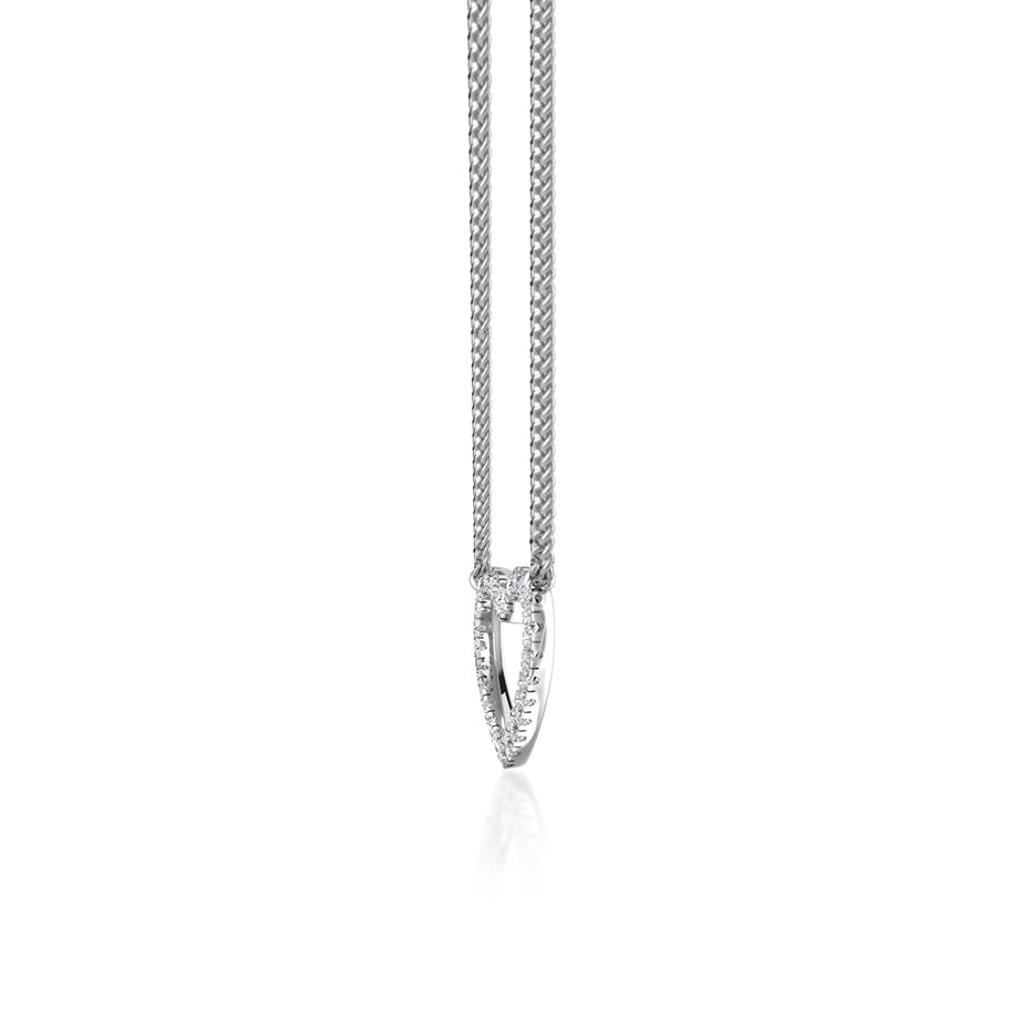 0.24 TCW Round Moissanite Diamond Heart Pendent Necklace - Camila Brown