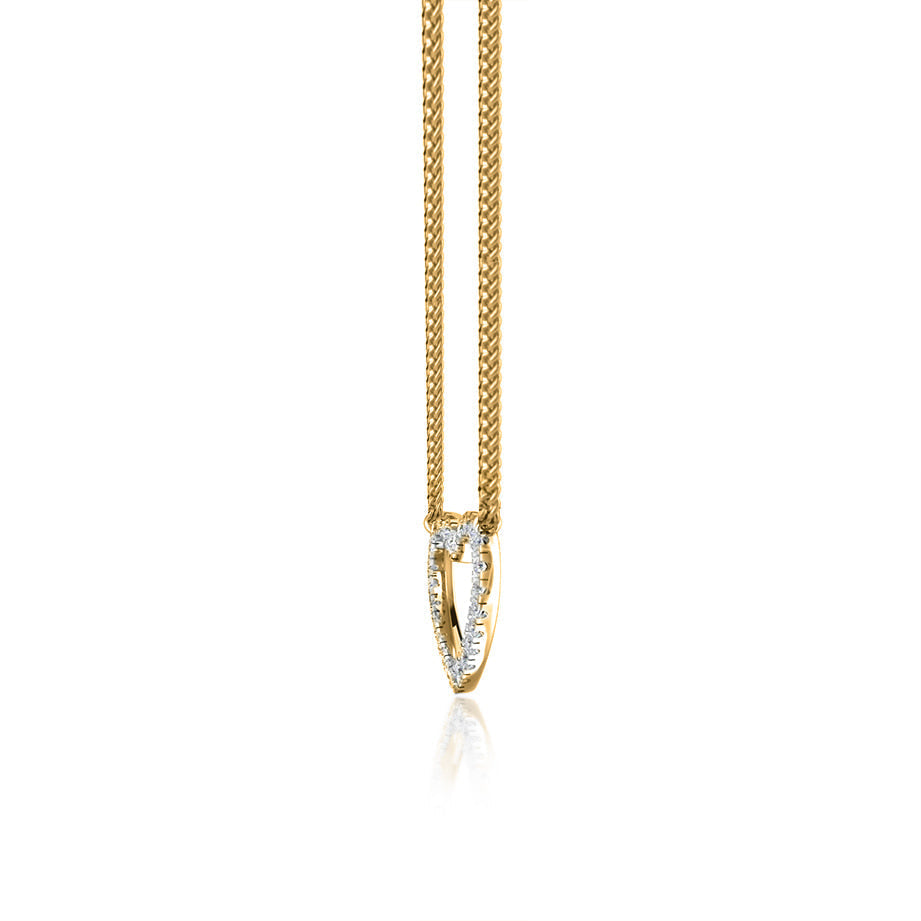 0.24 TCW Round Moissanite Diamond Heart Pendent Necklace - Camila Brown