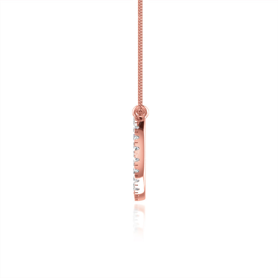 0.23 TCW Round Moissanite Diamond Circle Pendant Necklace - Camila Brown